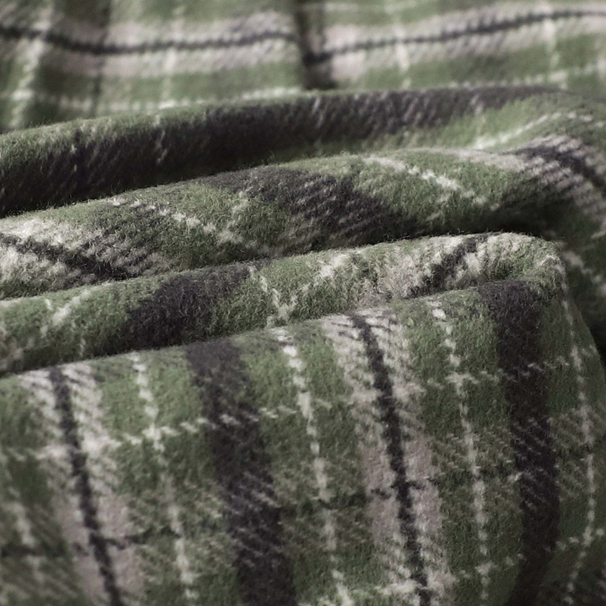 Dubinik? 10.8oz Ultra Heavyweight Green Flannel Shirt for Men Long Sleeve Mens Plaid Button Down Shirts for Men Vintage 100% Cotton#0081008