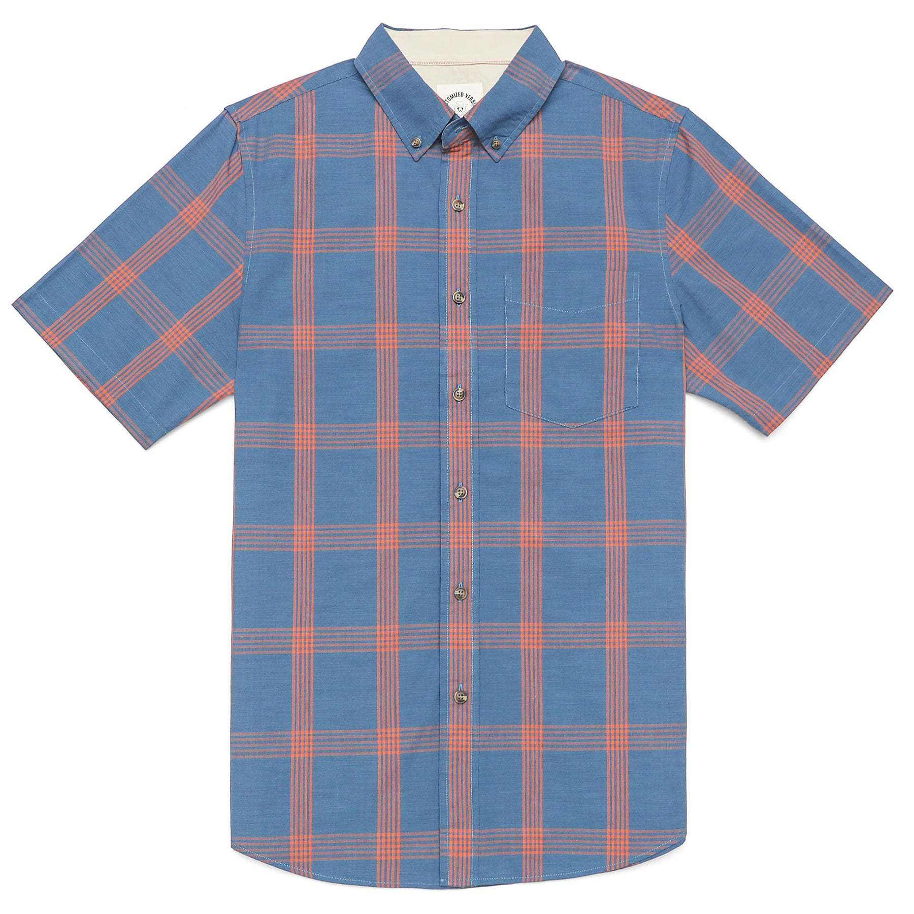 Men's casual short-sleeved cotton shirt #0002