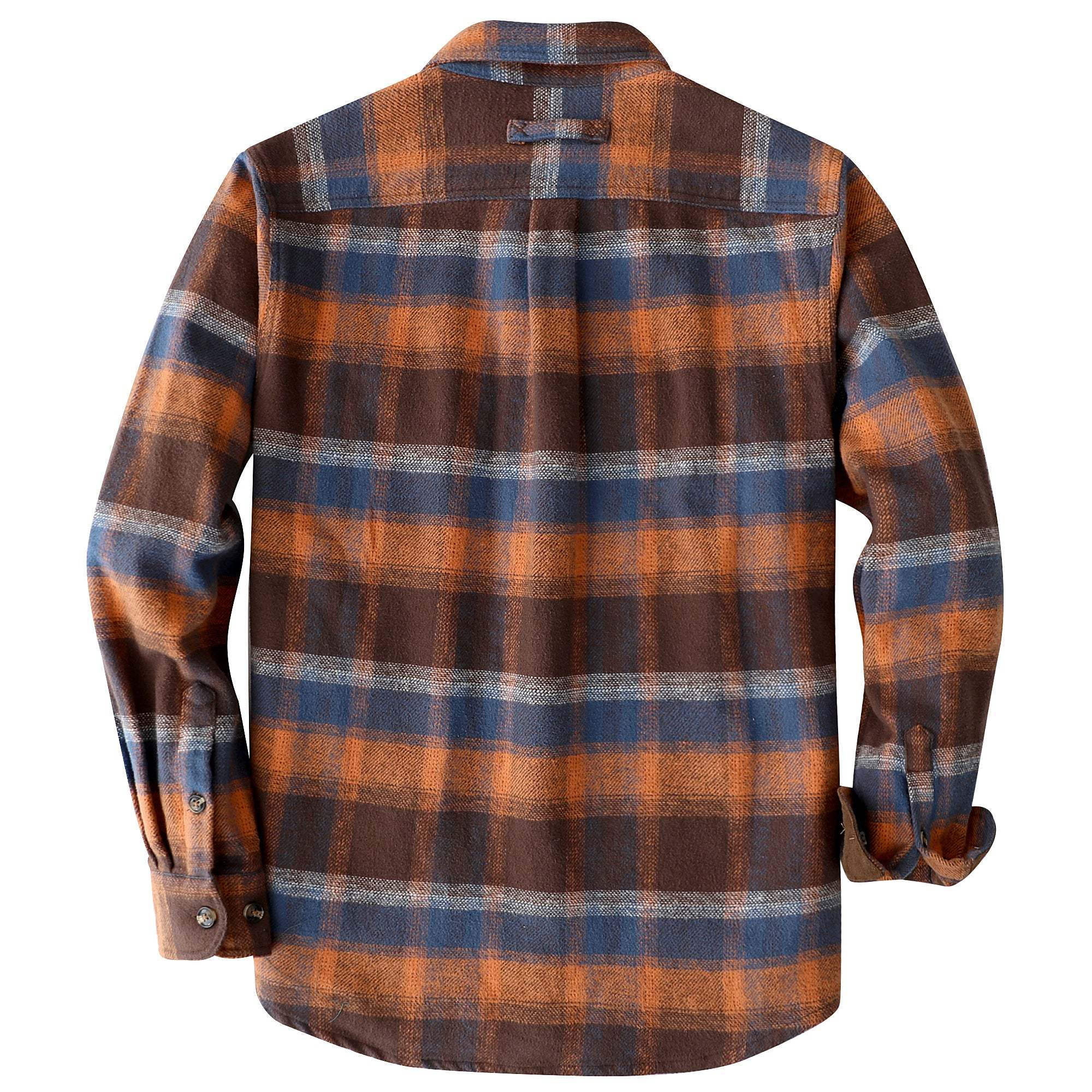 Dubinik? 10.8oz Ultra Heavyweight Mens Flannel Shirts Long Sleeve Casual Button Down Pocket Soft Warm Cotton Shirt#84006