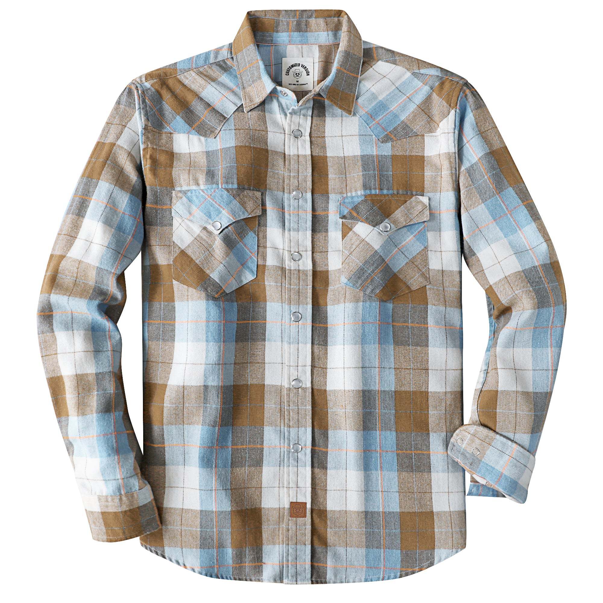 6oz Mens Flannel Long Sleeve Pearl Snap Buttons Western Cowboy Vintage Casual Shirts #2821 Tall size in stock now!