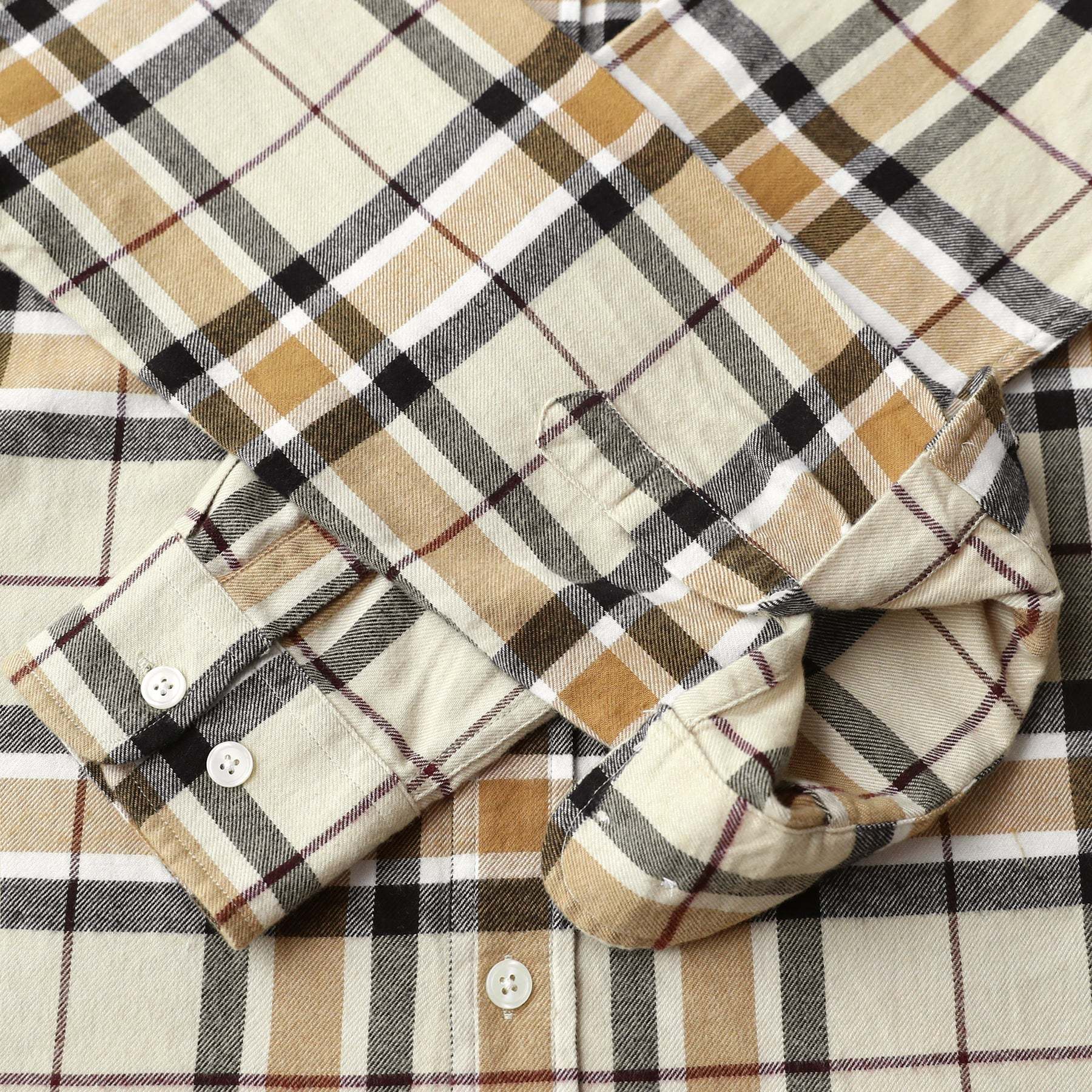6oz Men's Plaid Flannel Long Sleeve Shirts#0335