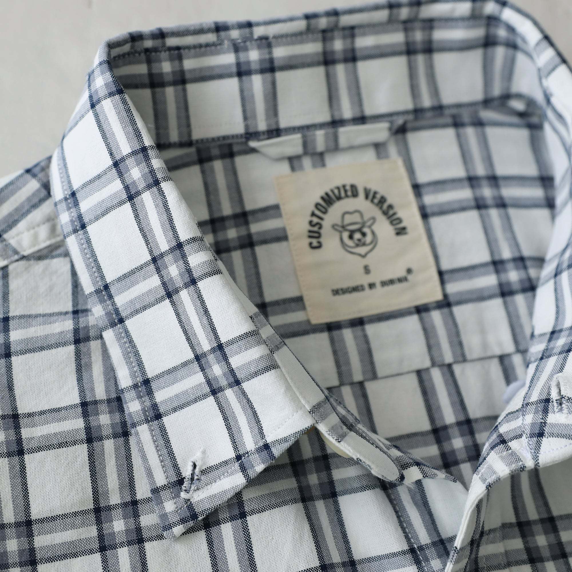 Dubinik? 4.6oz Mens Lightweight Pure Cotton Long Sleeve Button Down Plaid Shirt#101814
