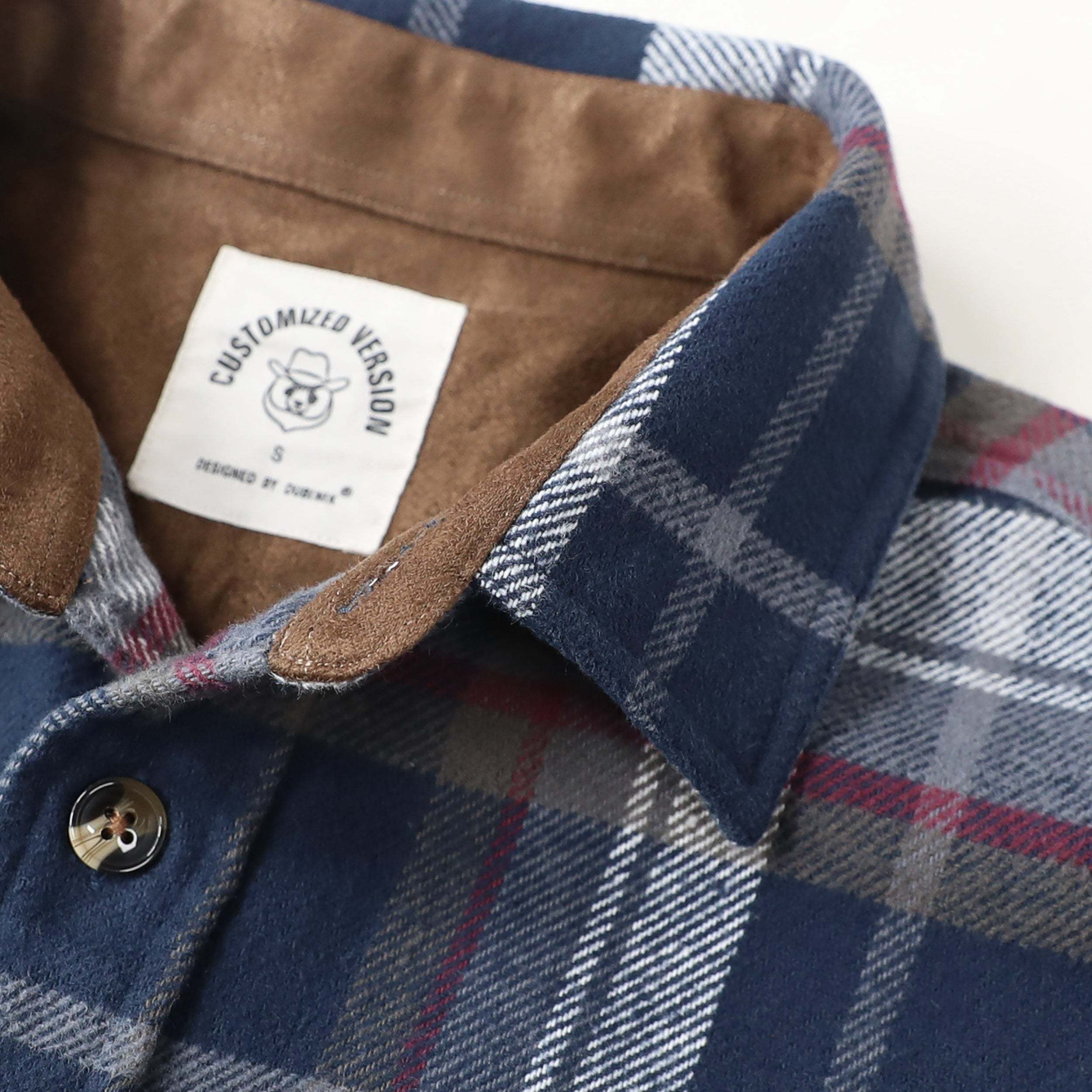 Dubinik? 10.8oz Ultra Heavyweight Flannel Shirt for Men Long Sleeve Casual Button Down Soft Pure Cotton Plaid Warm Suede Cuffs#0082004