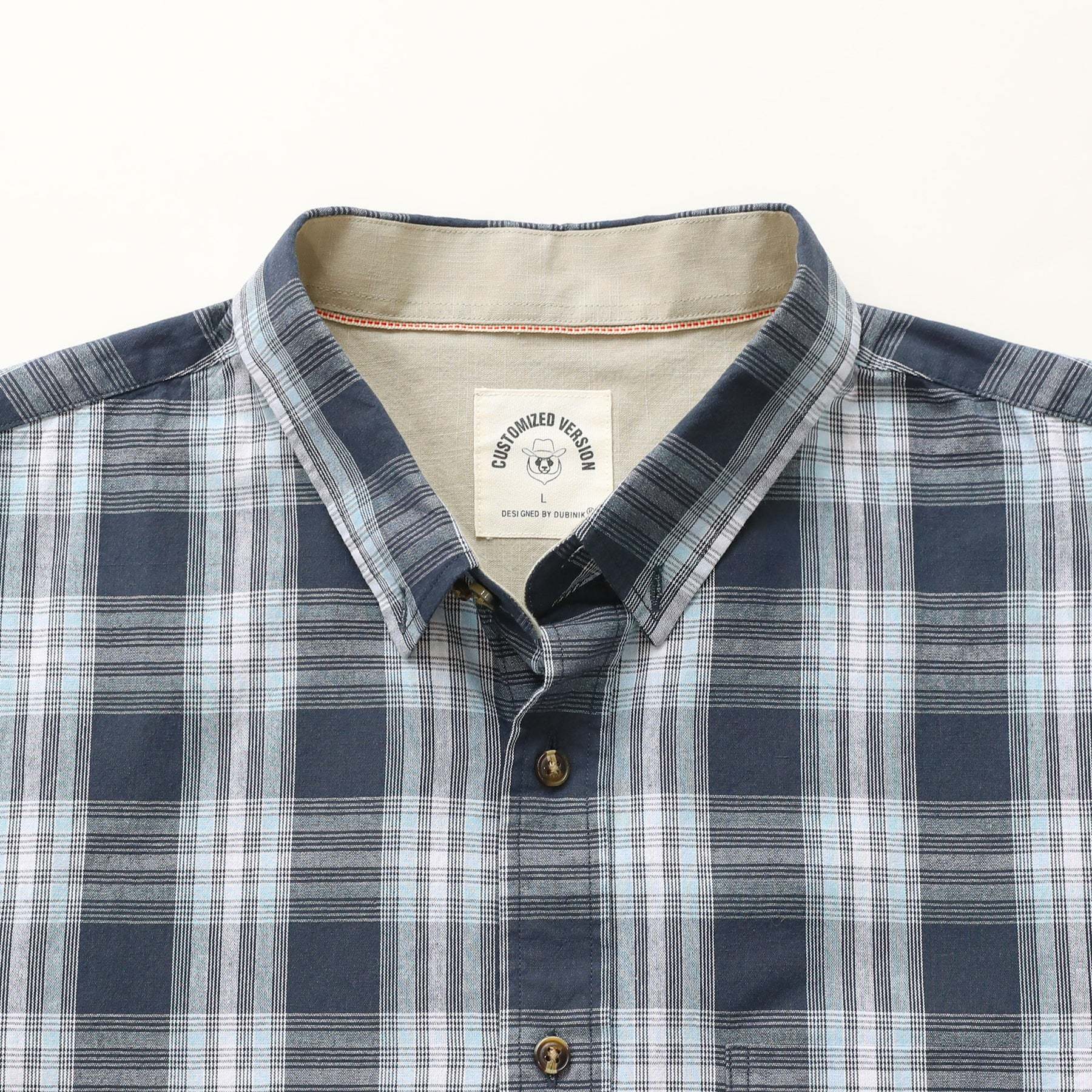 Men's casual short-sleeved cotton shirt #0014