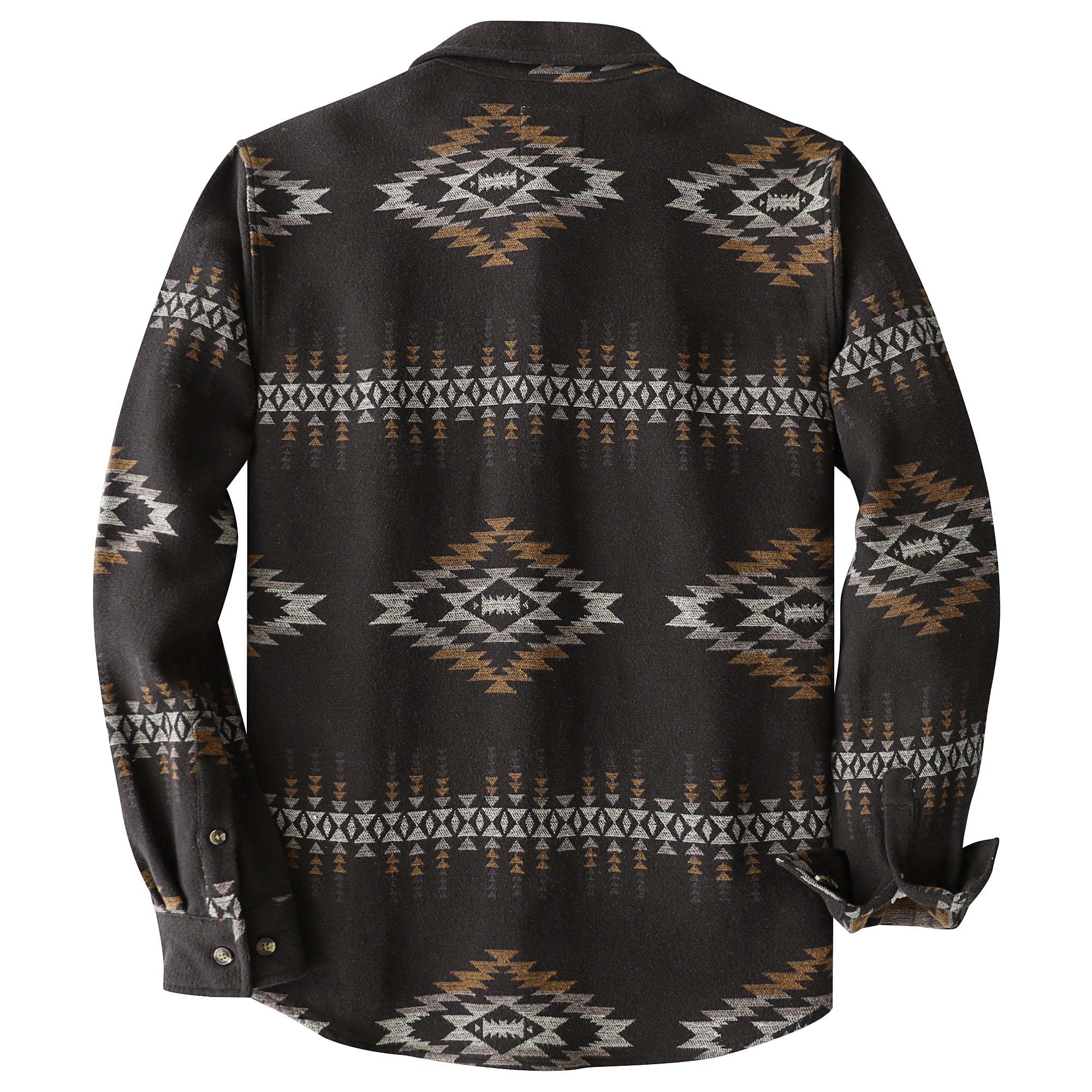 Dubinik? 8.1oz Ultra Heavyweight Mens Aztec Flannel Shirt Long Sleeve Button Down All Cotton Soft Brushed Cowboy Utility Casual Shirt Jacket#30028