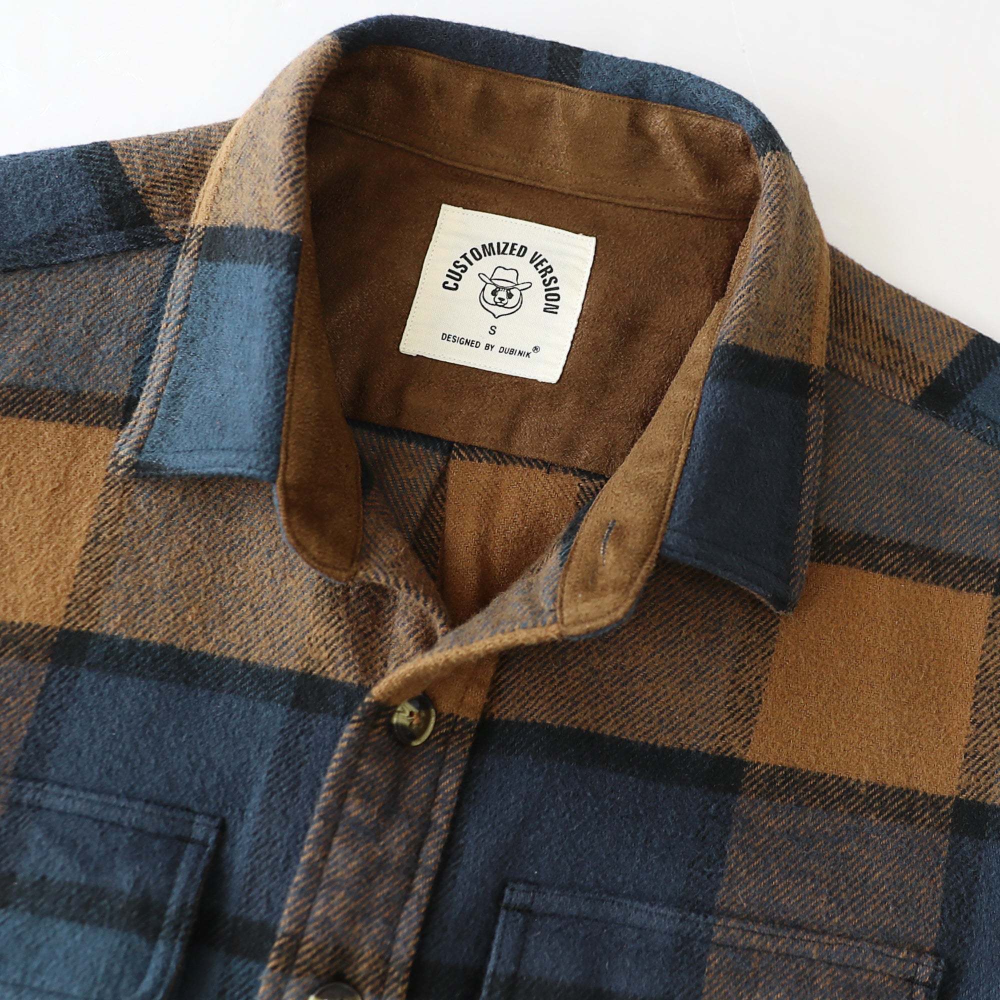 Dubinik? 10.8oz Ultra Heavyweight Mens Flannel Shirts Long Sleeve Casual Button Down Pocket Soft Warm Cotton Shirt#84003