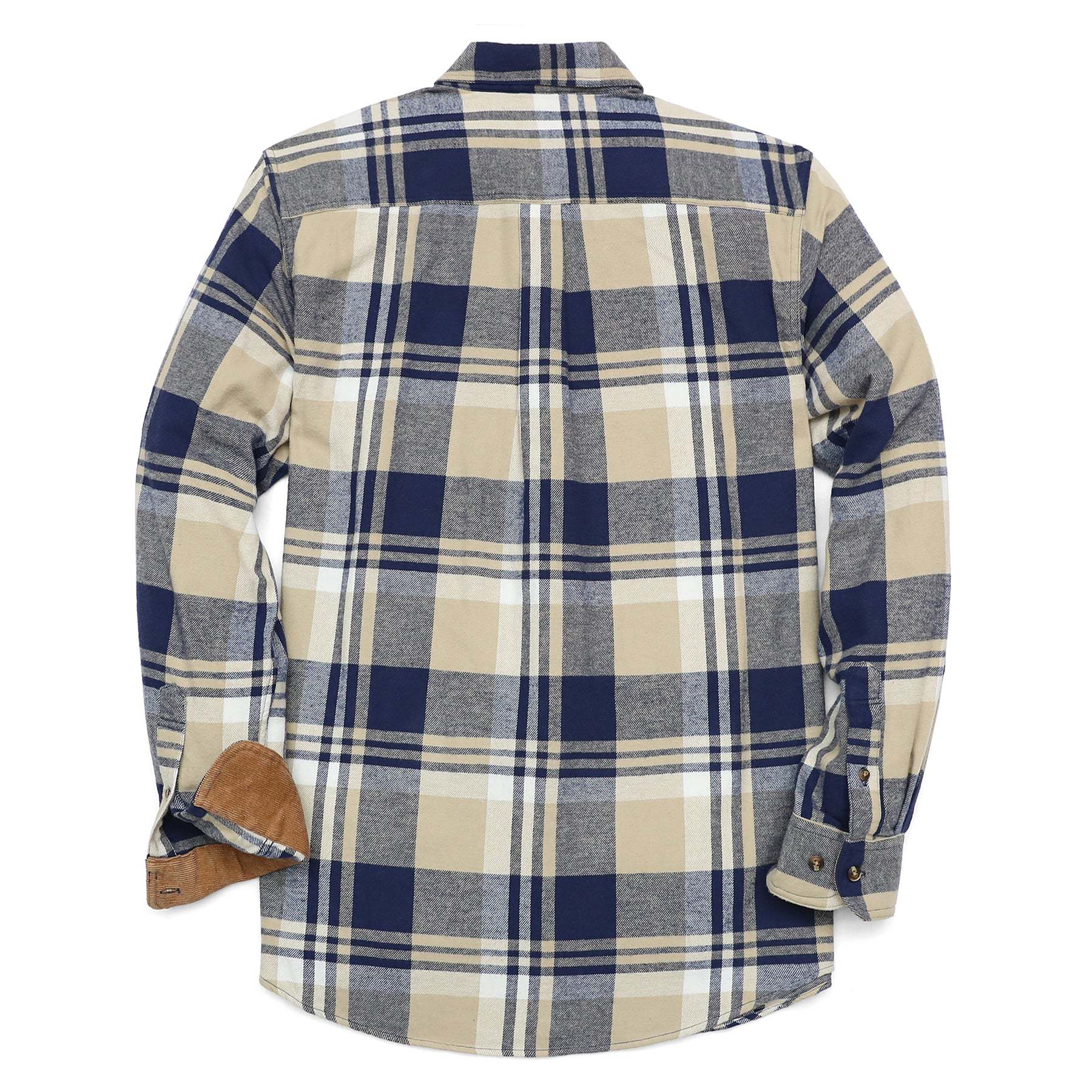 6oz Mens Midweight Flannel Shirts Long Sleeve Casual Button Down Brushed 100% Cotton Shirt#1003