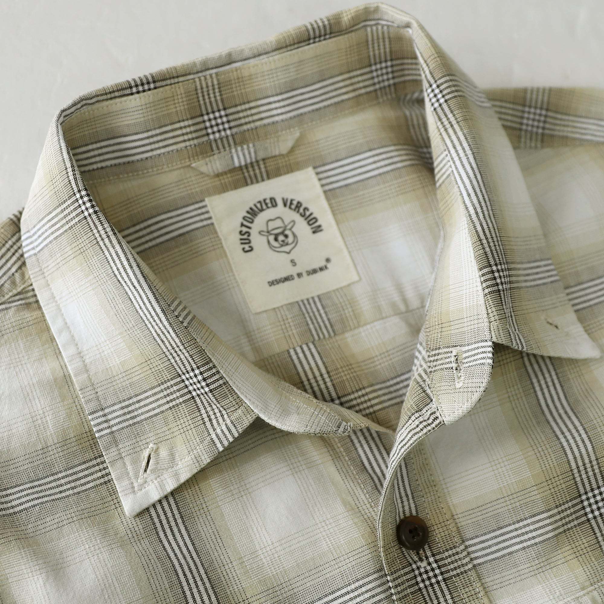 Dubinik? Men’s Short Sleeve Button-Down Shirt, Double Pockets, Casual Workwear Plaid#10175