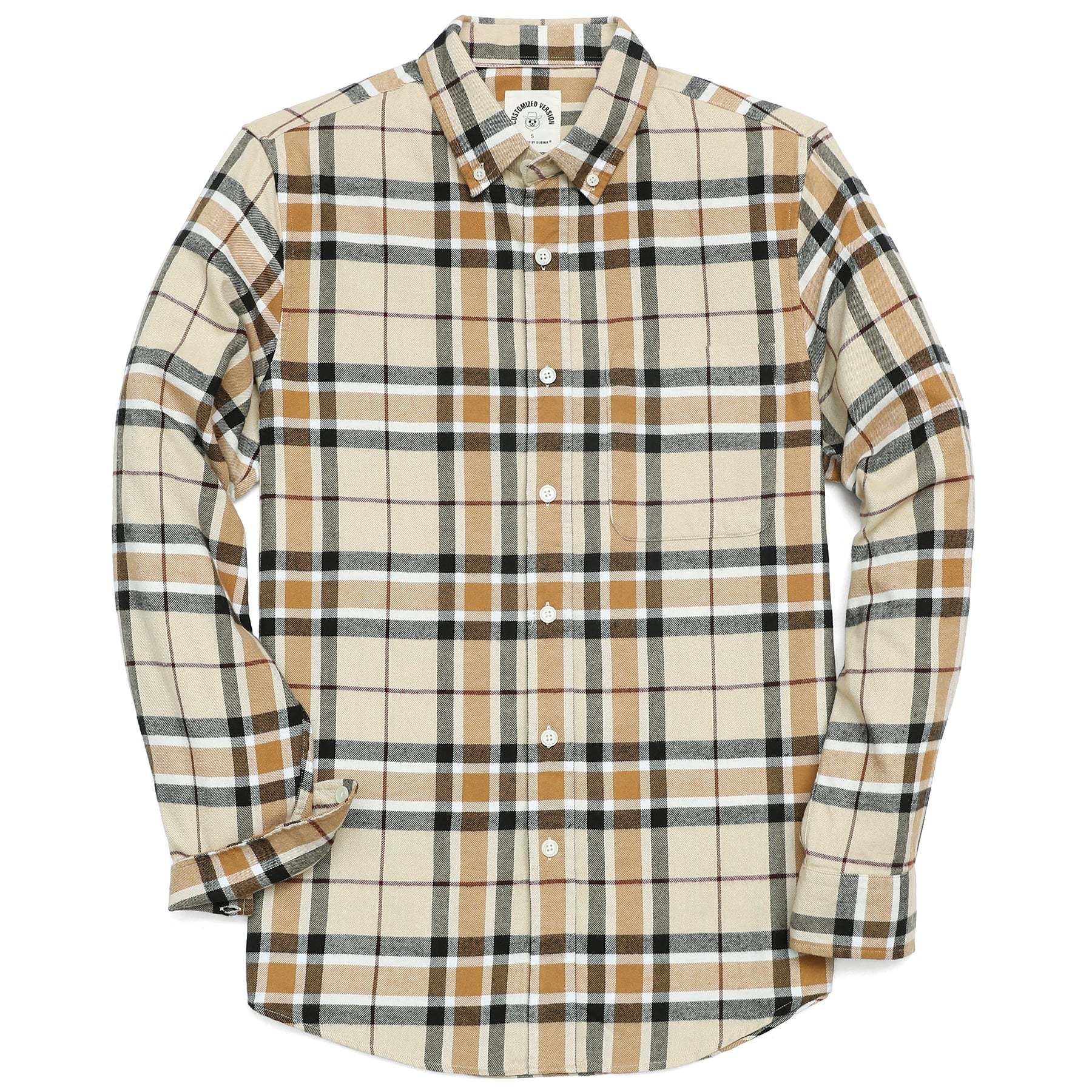 6oz Men's Plaid Flannel Long Sleeve Shirts#0335