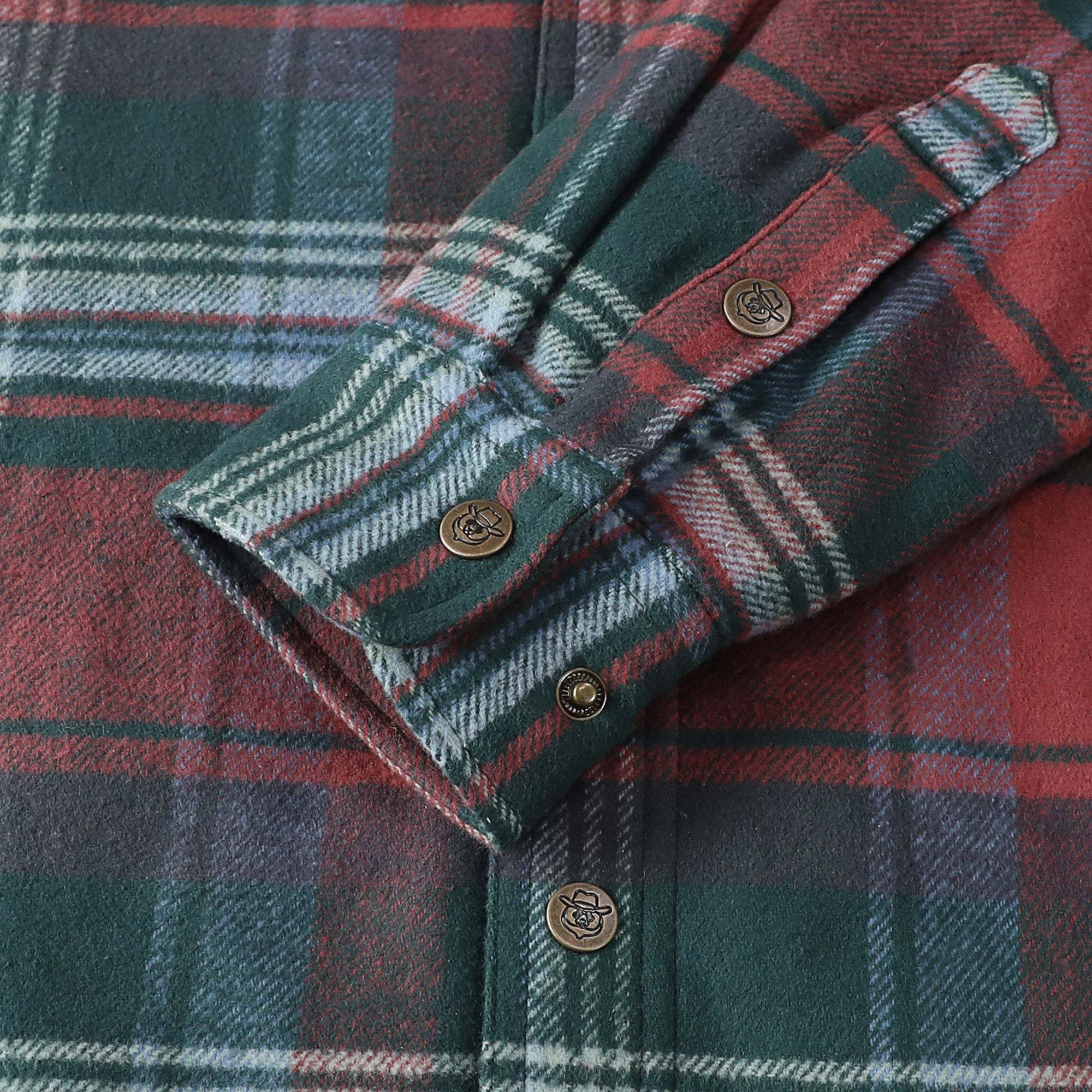 Dubinik? 10.8oz Men’s Overshirt Shacket – Cozy Warm-Lined Green Plaid Flannel, Lightweight Casual Button-Down Long Sleeve Jacket #0181014