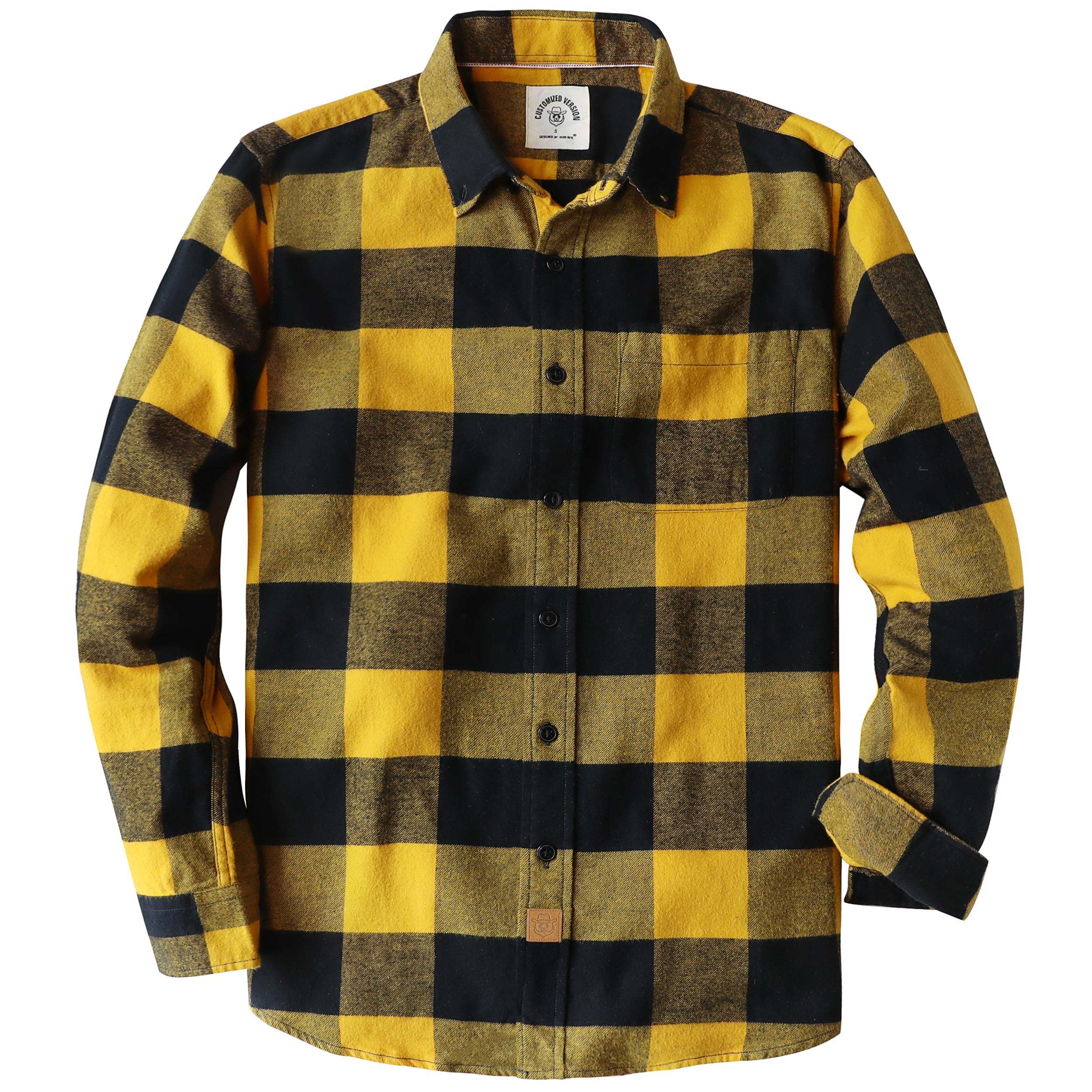 6oz Men's Plaid Flannel Long Sleeve Shirts #0360