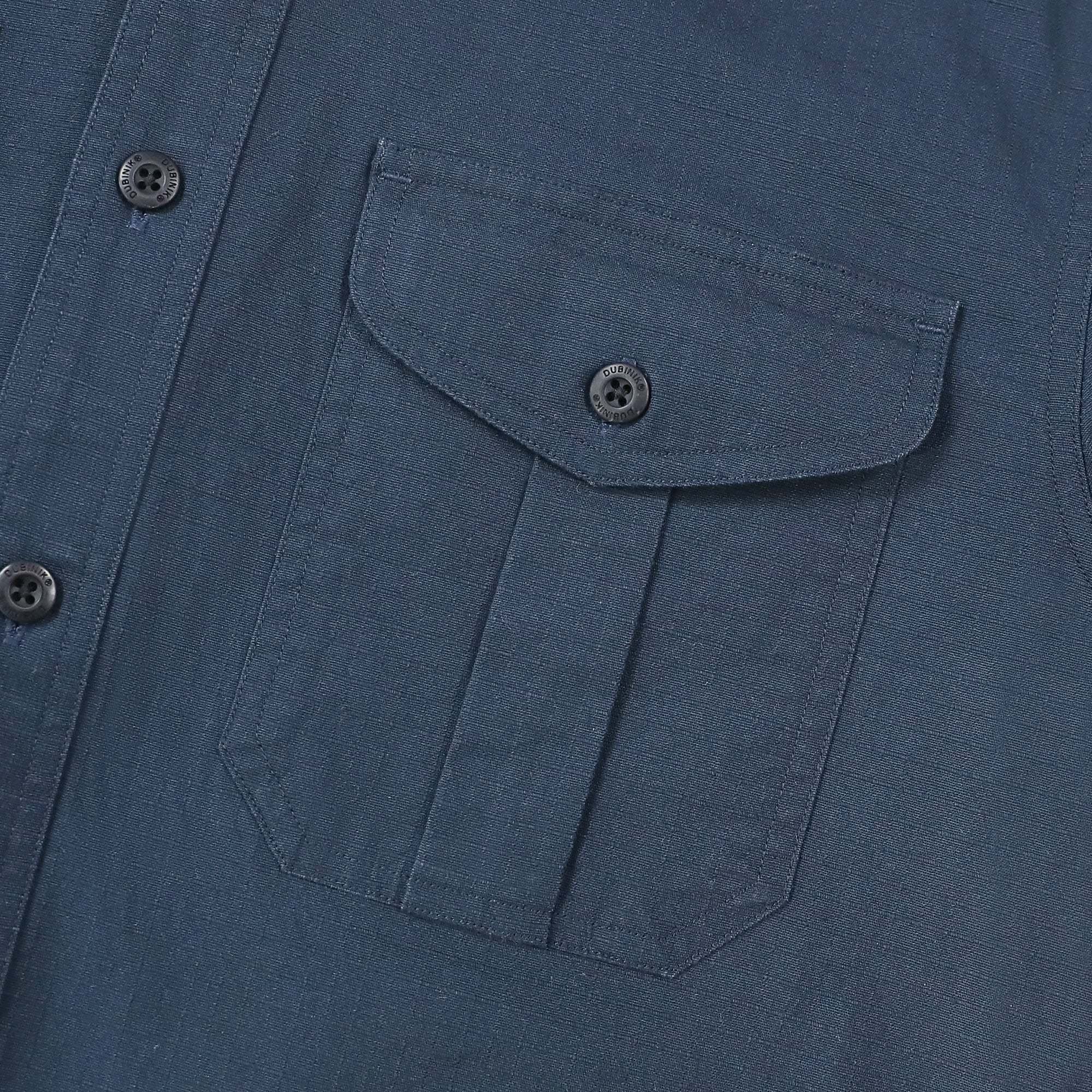Dubinik? Mens Short Sleeve Button Down Shirts Two Pocket Vintage Mens Work Shirt Navy Blue Cotton Mens Shirts Casual with Stretch#0055007