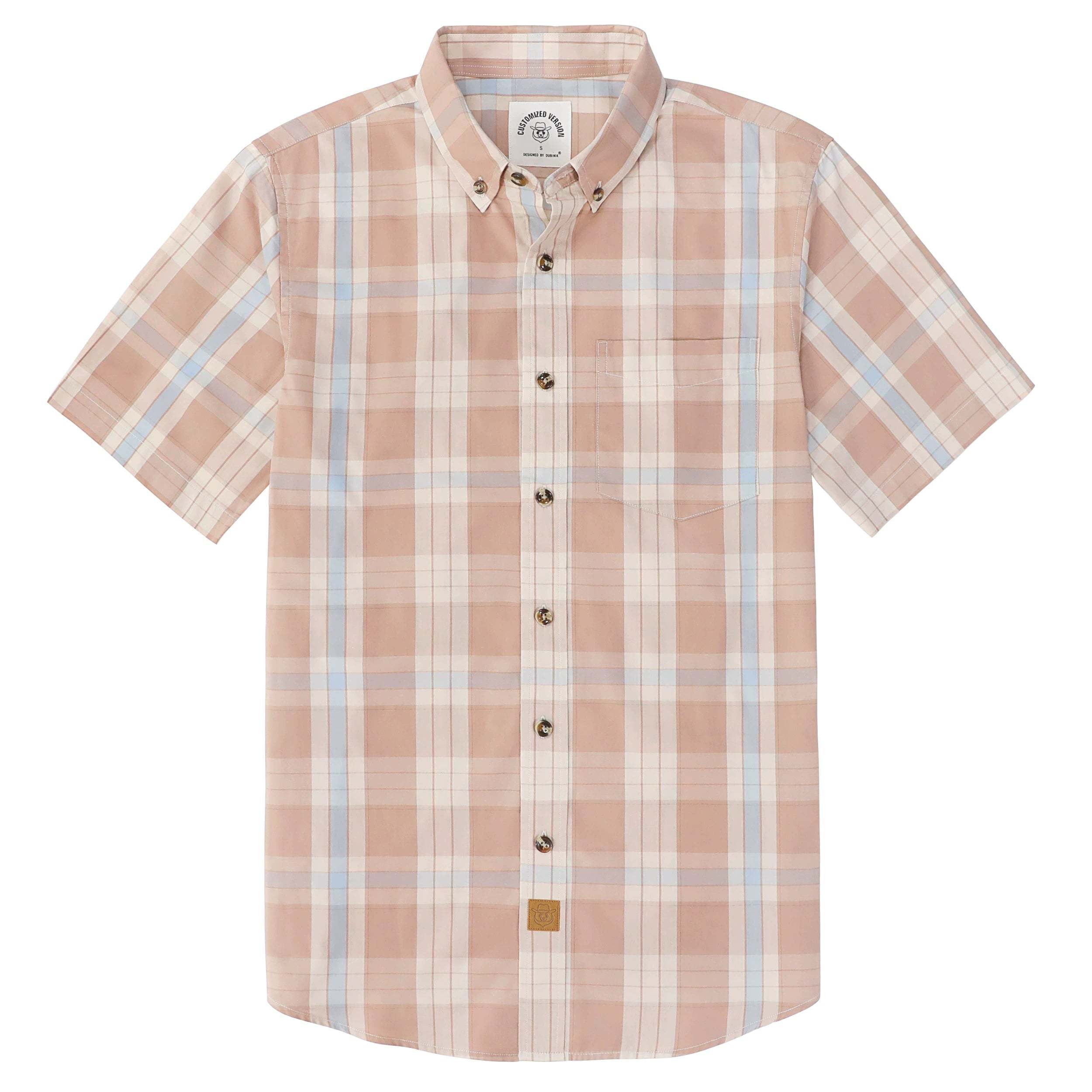 Dubinik? Mens Short Sleeve Button Down Shirts Summer Vintage Short Sleeve Button Down Men Lightweight Men's Casual Shirts#51029