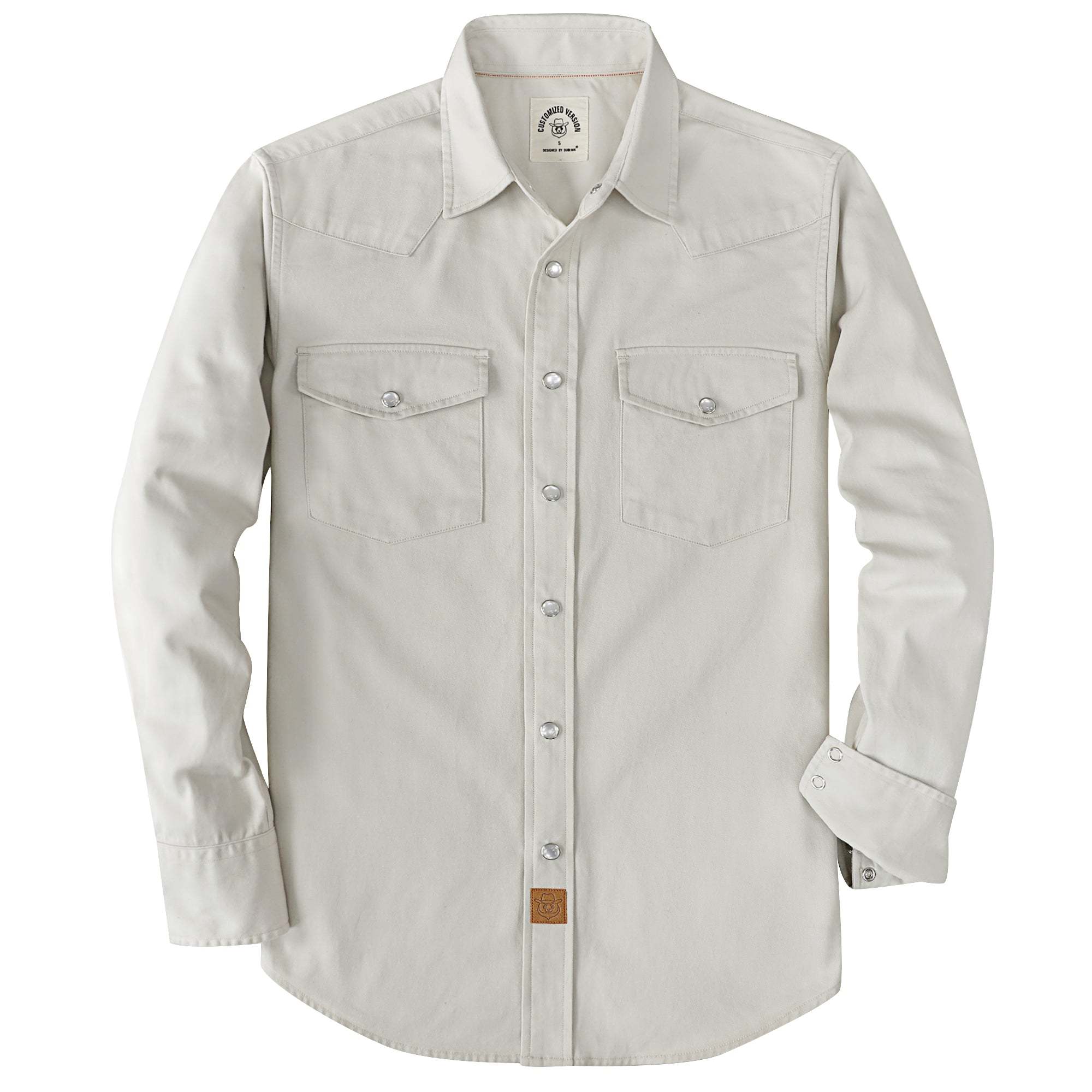 Dubinik? 7.2oz Men's Western Cowboy Pearl Snap Long Sleeve Work Shirt#10601