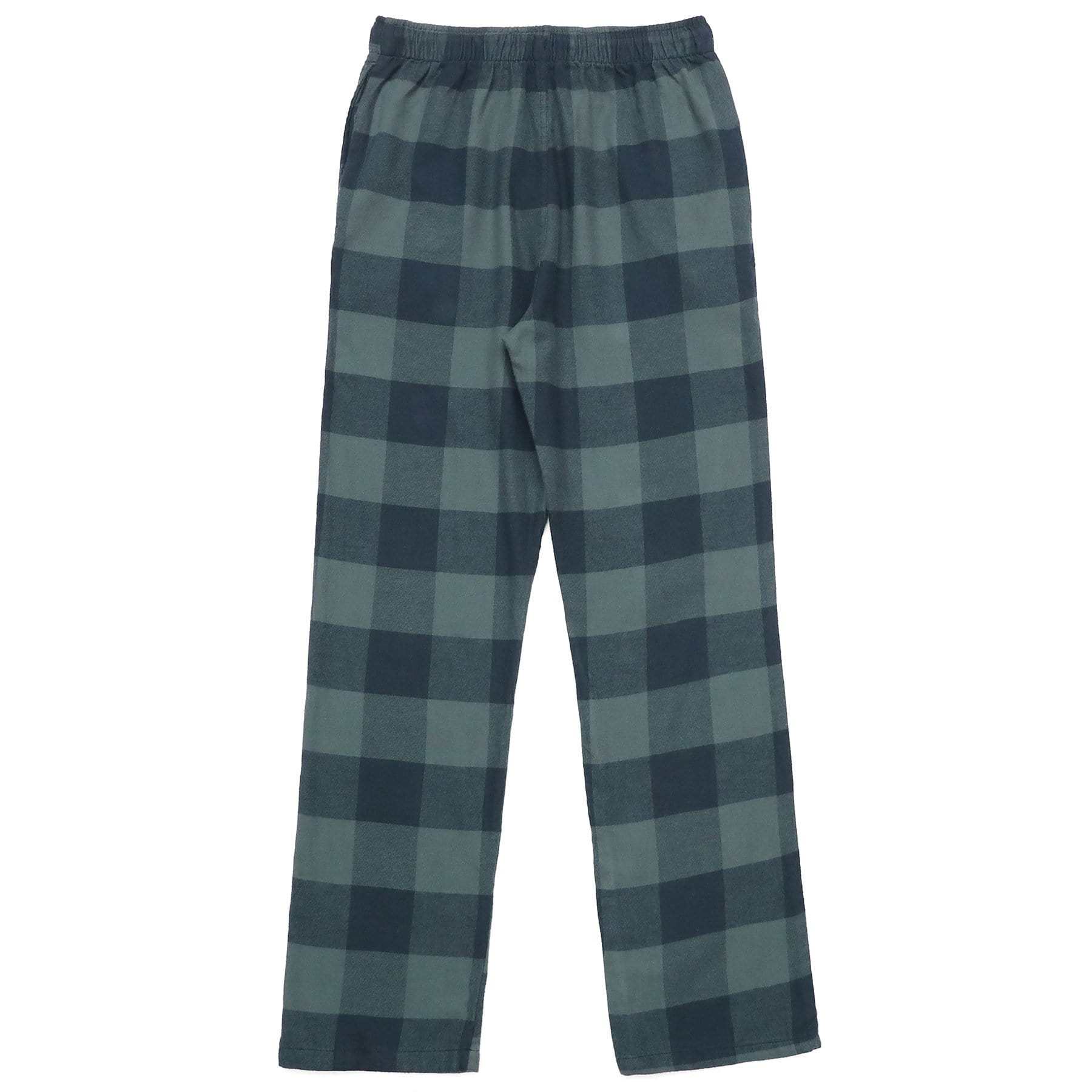 Cotton Flannel Pajama Plaid Sleep & Lounge Pants, PJ Bottoms With Pockets And Button Fly #3011