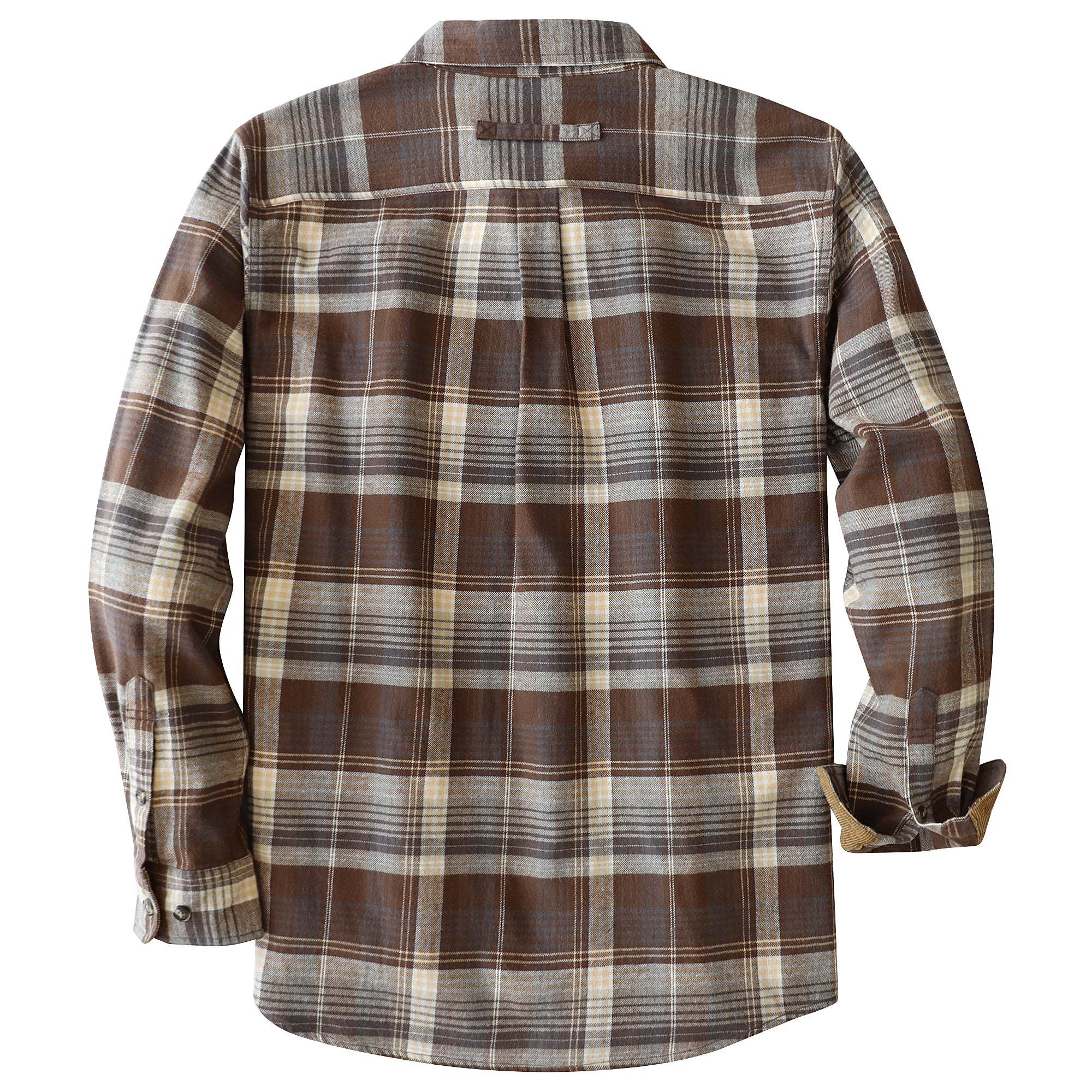 Dubinik? 6oz Mens Flannel Shirt Long Sleeve Button Down Plaid All Cotton Soft Brushed Flannel Shirt For Men Utility Casual Shirt #0030002