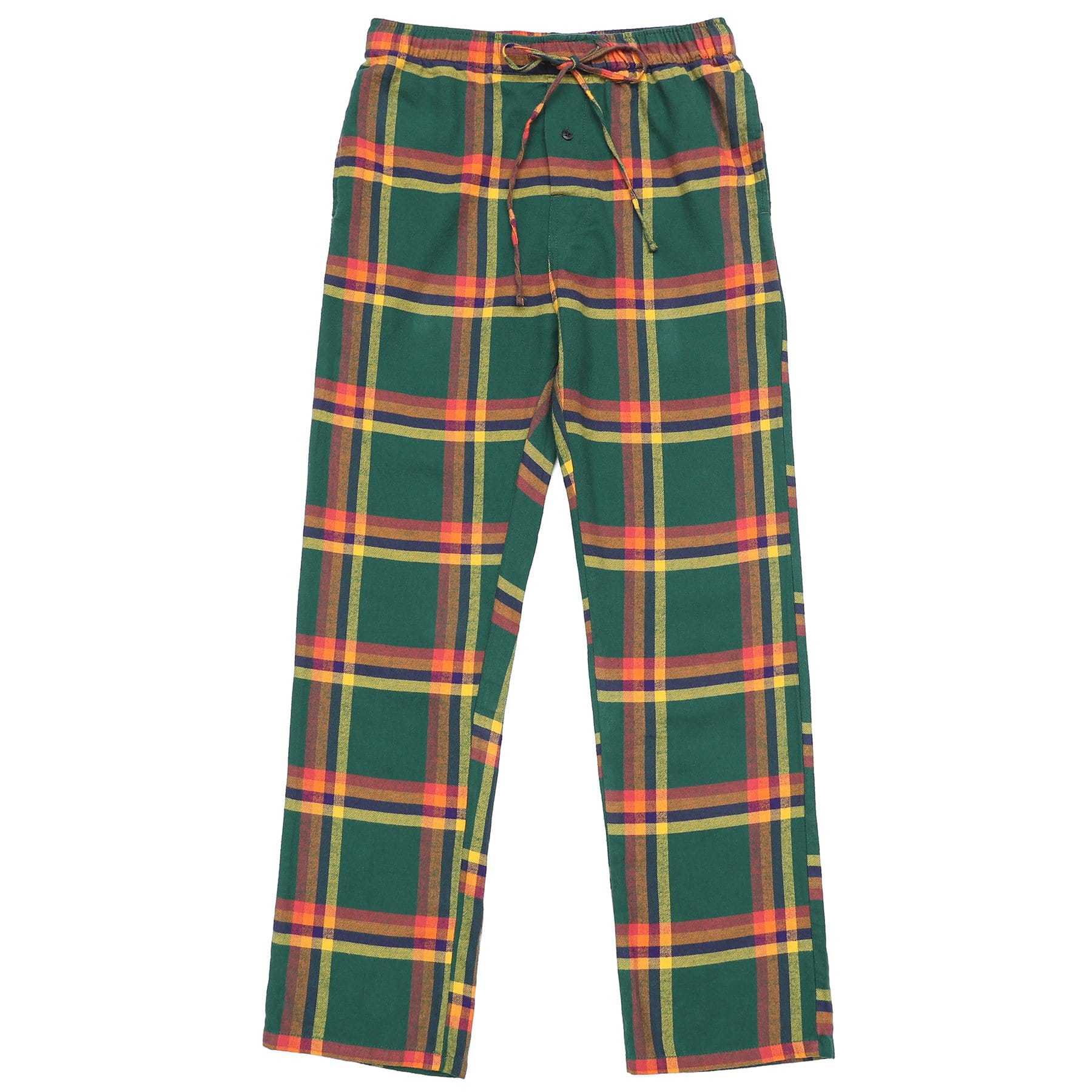 Cotton Flannel Pajama Plaid Sleep & Lounge Pants, PJ Bottoms With Pockets And Button Fly #3006