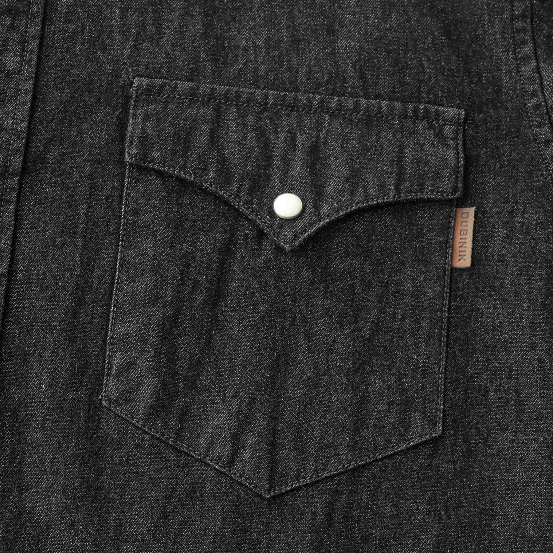 8.8oz Men's cotton long sleeve denim shirt #4600