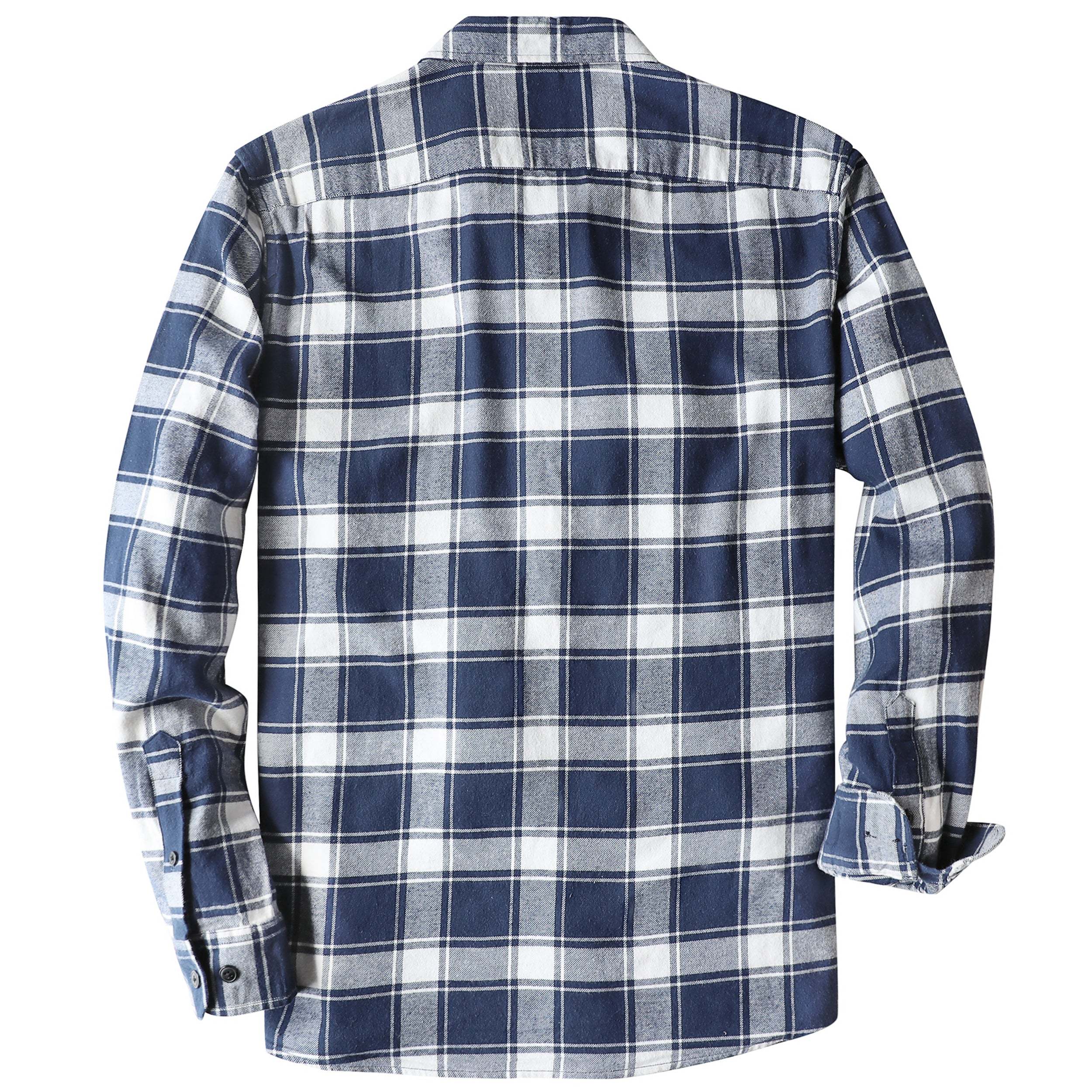 6oz Men's Plaid Flannel Long Sleeve Shirts #0346