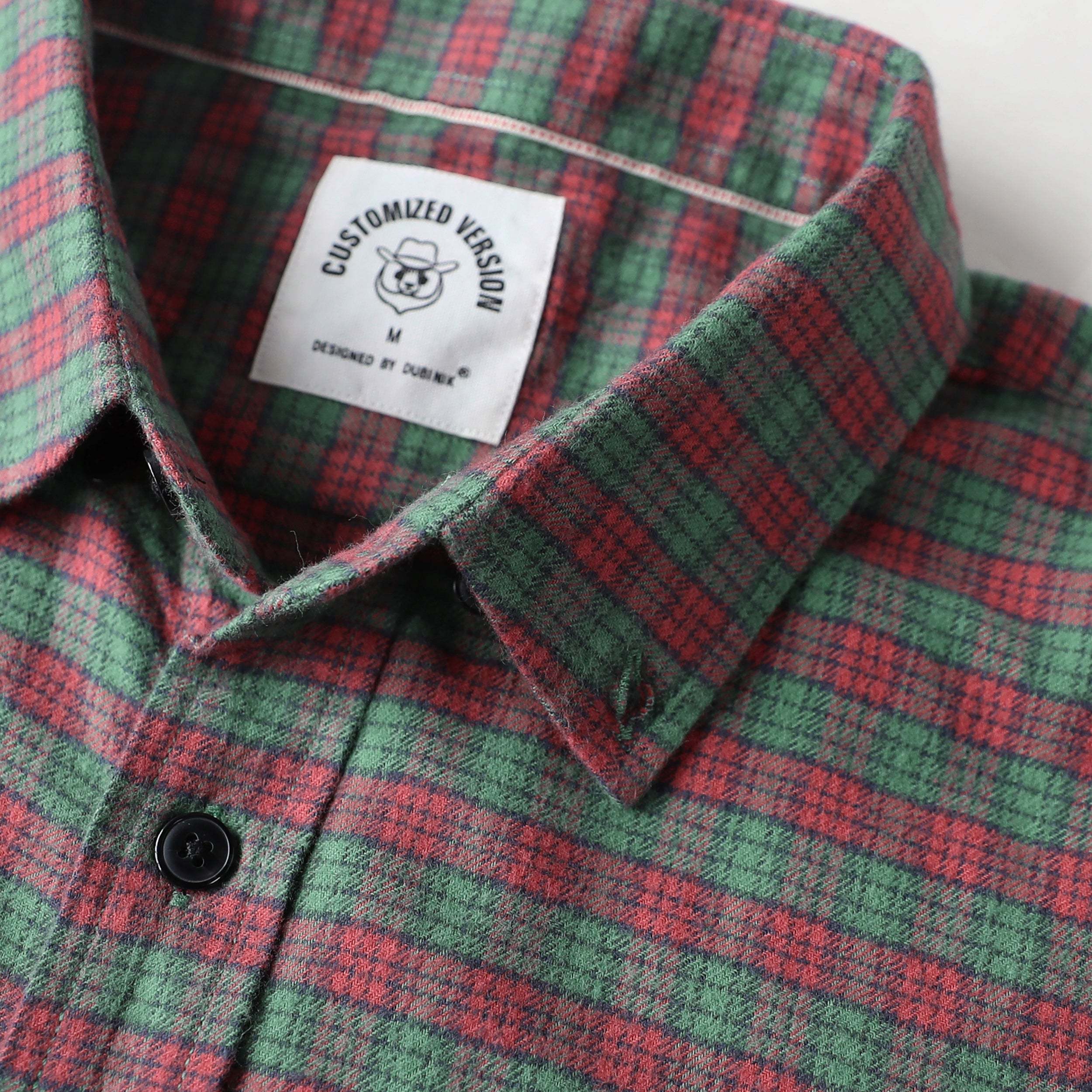 Dubinik? 6oz Mens Flannel Shirts Long Sleeve Flannel Shirt for Men Plaid Pockets Soft Casual 100% Cotton Button Down Regular Fit#0344