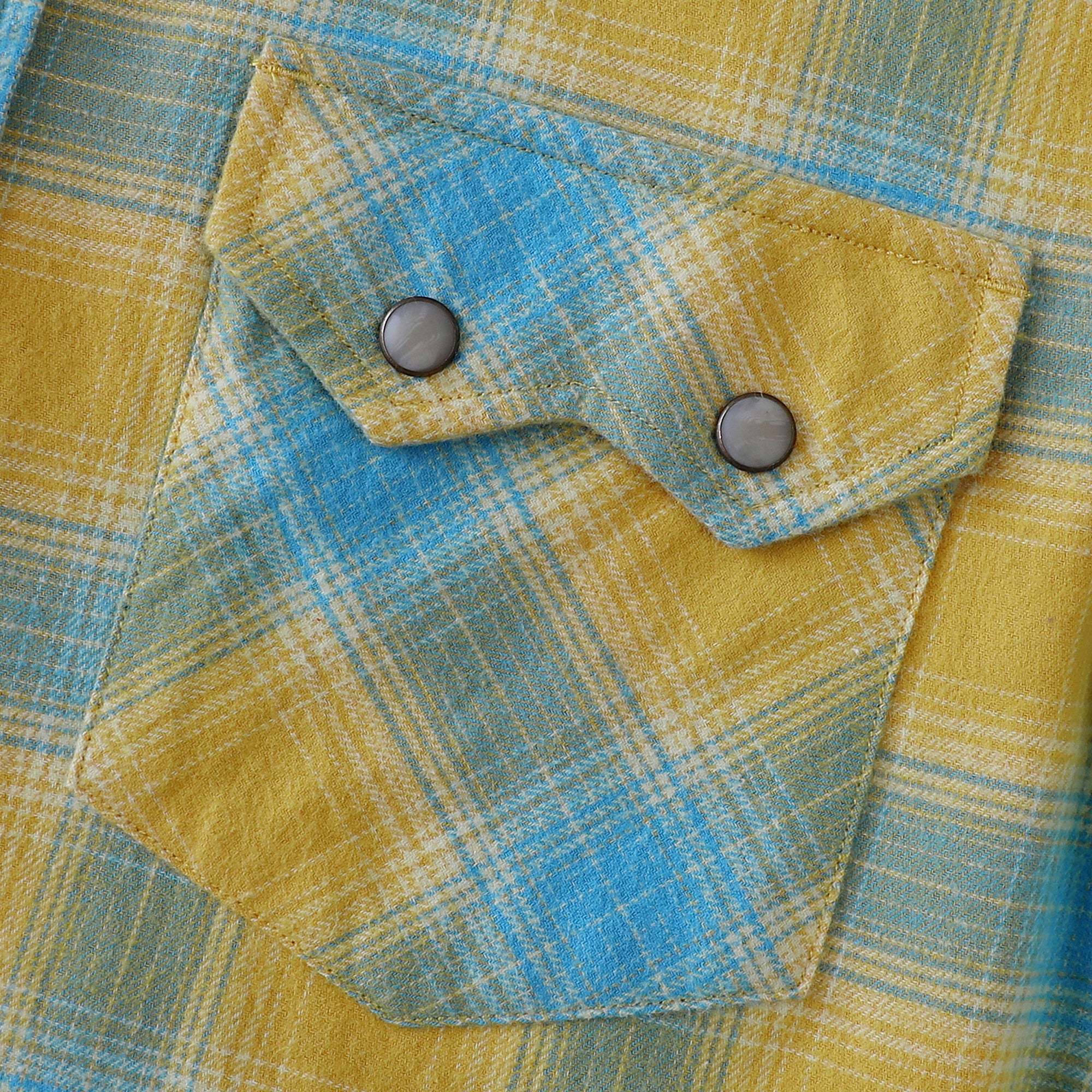 Dubinik? 6.3oz Flannel Shirt for Men Long Sleeve Casual Cozy Snap Button Western Plaid Shirts Soft Pure Cotton#37019