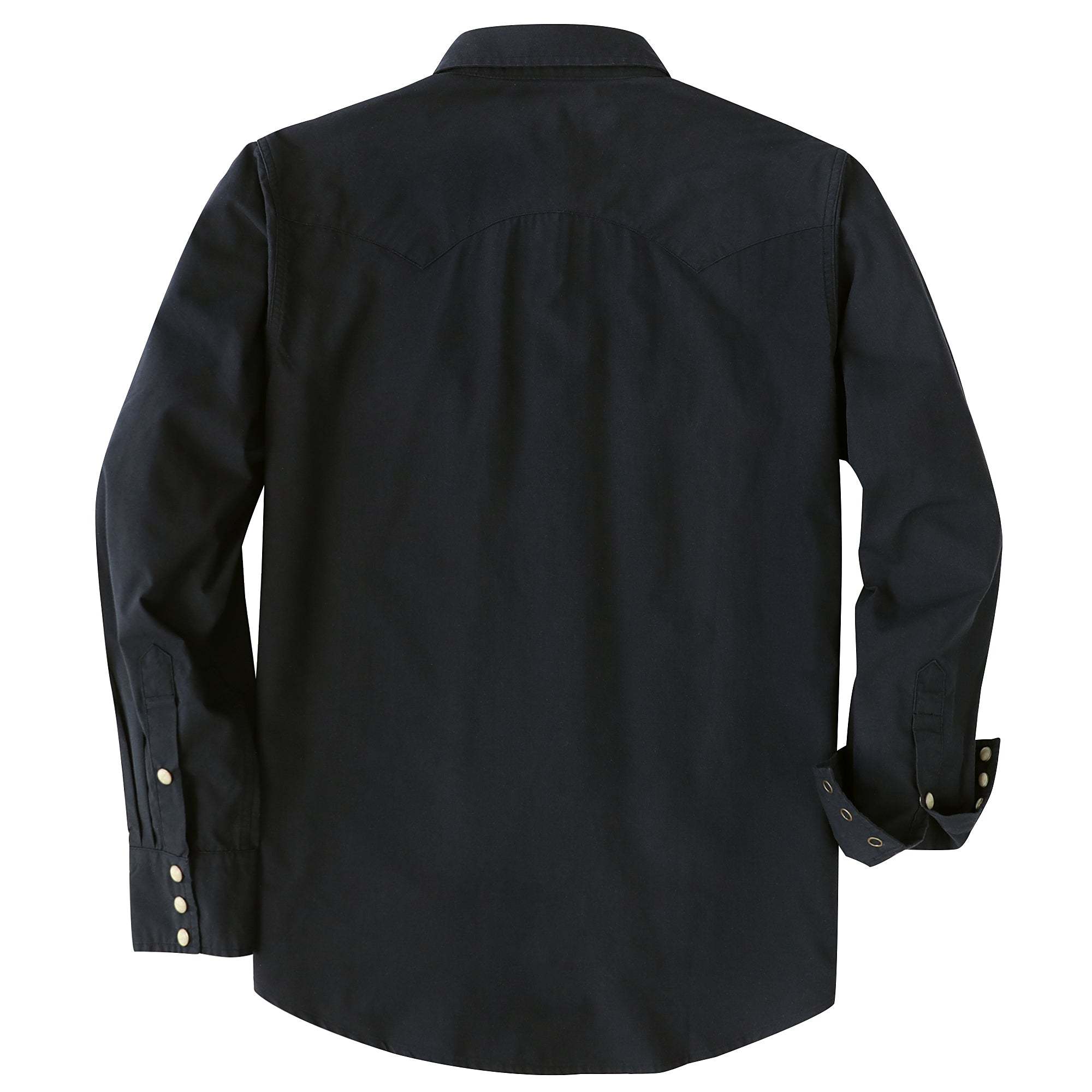 Dubinik? 4.1oz Pearl Snap Solid Black Shirts For Men Long Sleeve Lightweight Casual Sawtooth Pocket Western Plaid Cowboy Cotton Vintage Work Shirt#48028