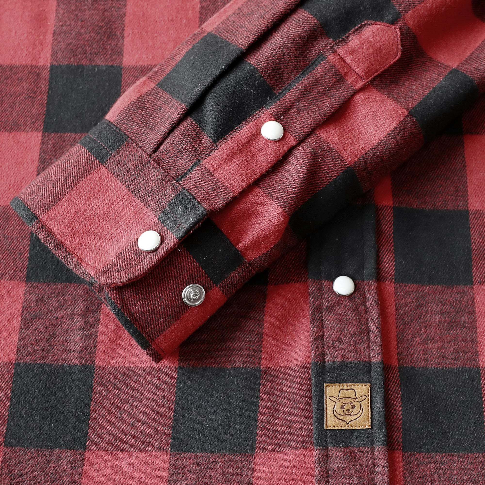 6oz Mens Buffalo Plaid Flannel Long Sleeve Pearl Snap Buttons Western Cowboy Vintage Casual Shirts #2802