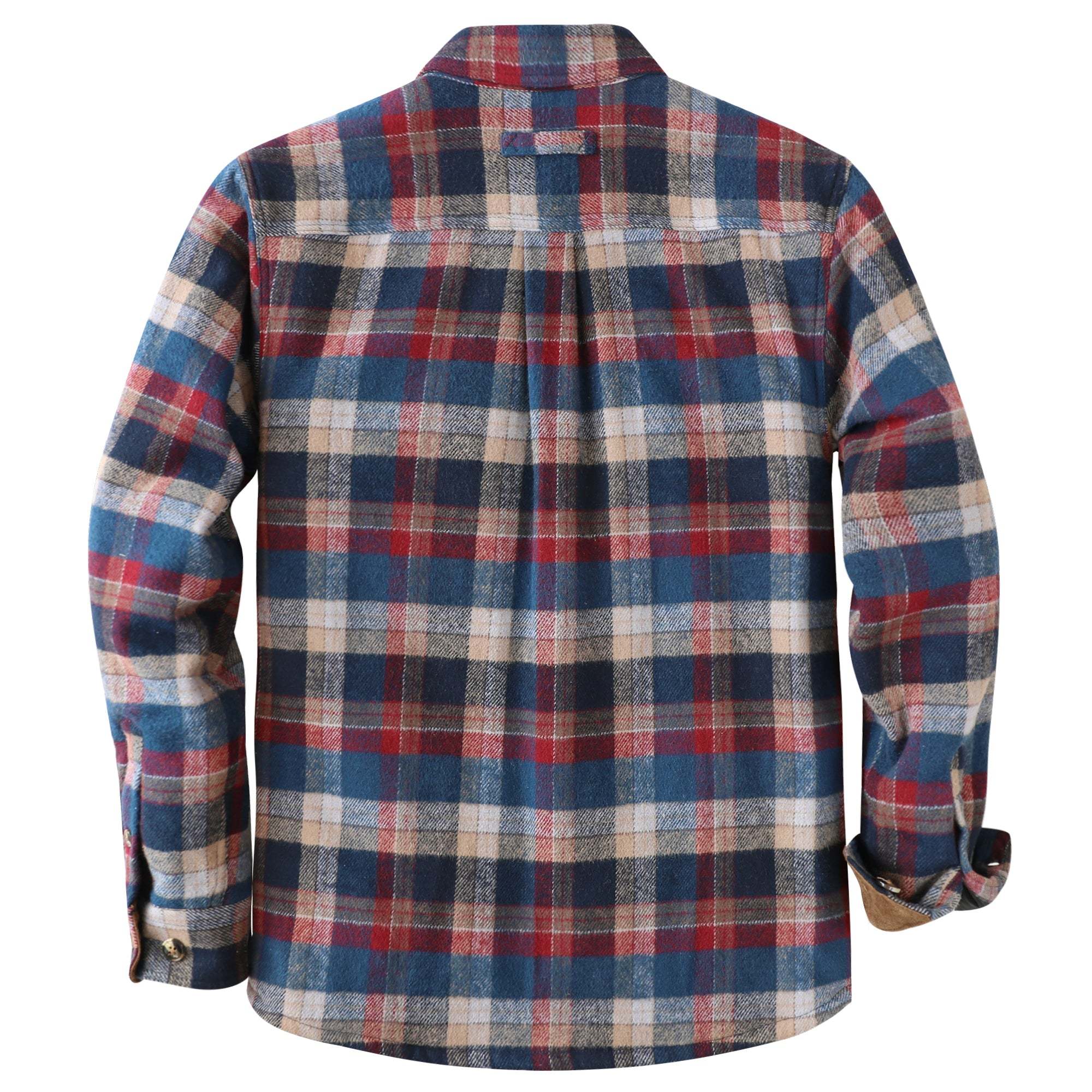Dubinik? 10.8oz Men's Flannel Shacket Plaid Jacket with Warm Lining Button Up#38411