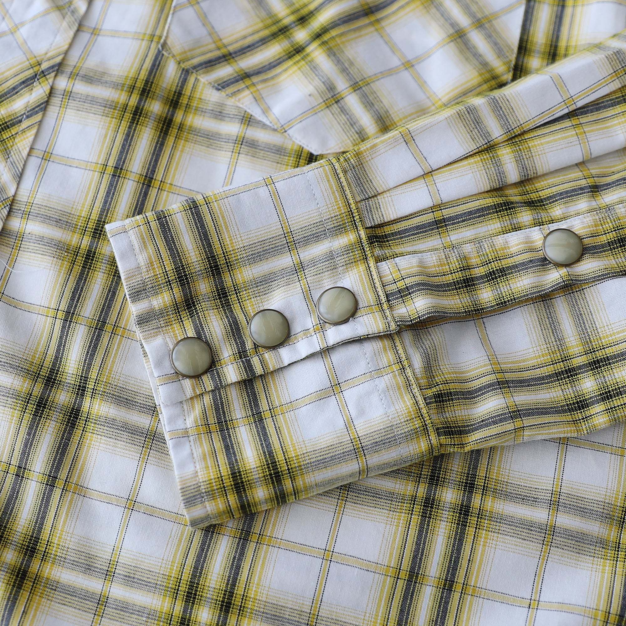 Dubinik? 4.1oz Pearl Snap Shirts For Men Long Sleeve Lightweight Casual Sawtooth Pocket Western Plaid Cowboy Cotton Vintage Work Shirt#48010