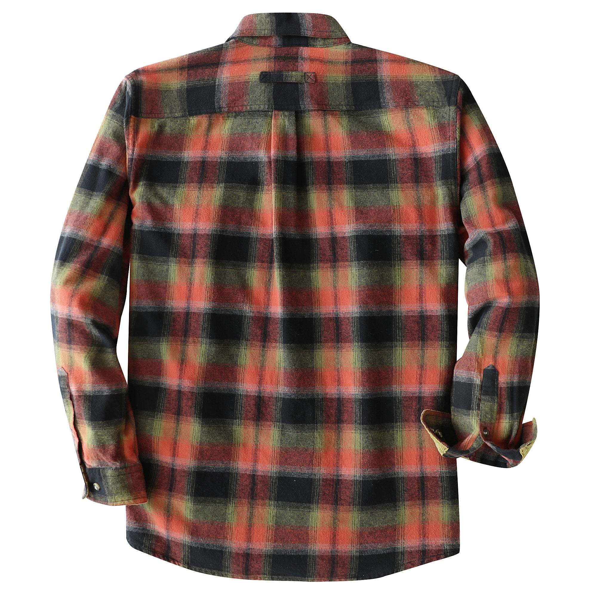 Dubinik? 6oz Mens Flannel Shirt Long Sleeve Button Down Plaid All Cotton Soft Brushed Flannel Shirt For Men Utility Casual Shirt #0030006