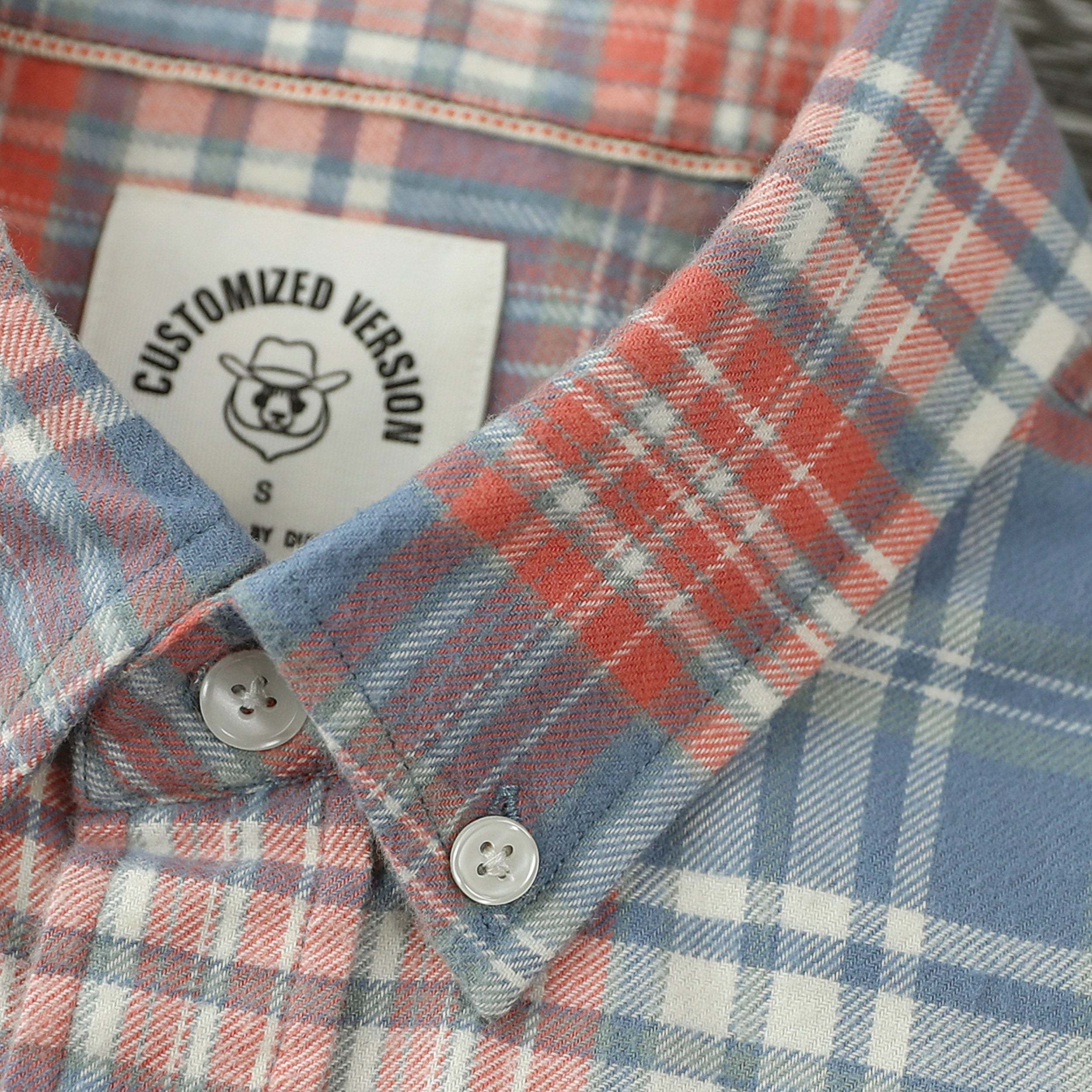 Dubinik? 6oz Mens Flannel Shirts Long Sleeve Button Down Casual Work Plaid Shirt Men All Cotton Soft with Pocket Regular Fit03-51