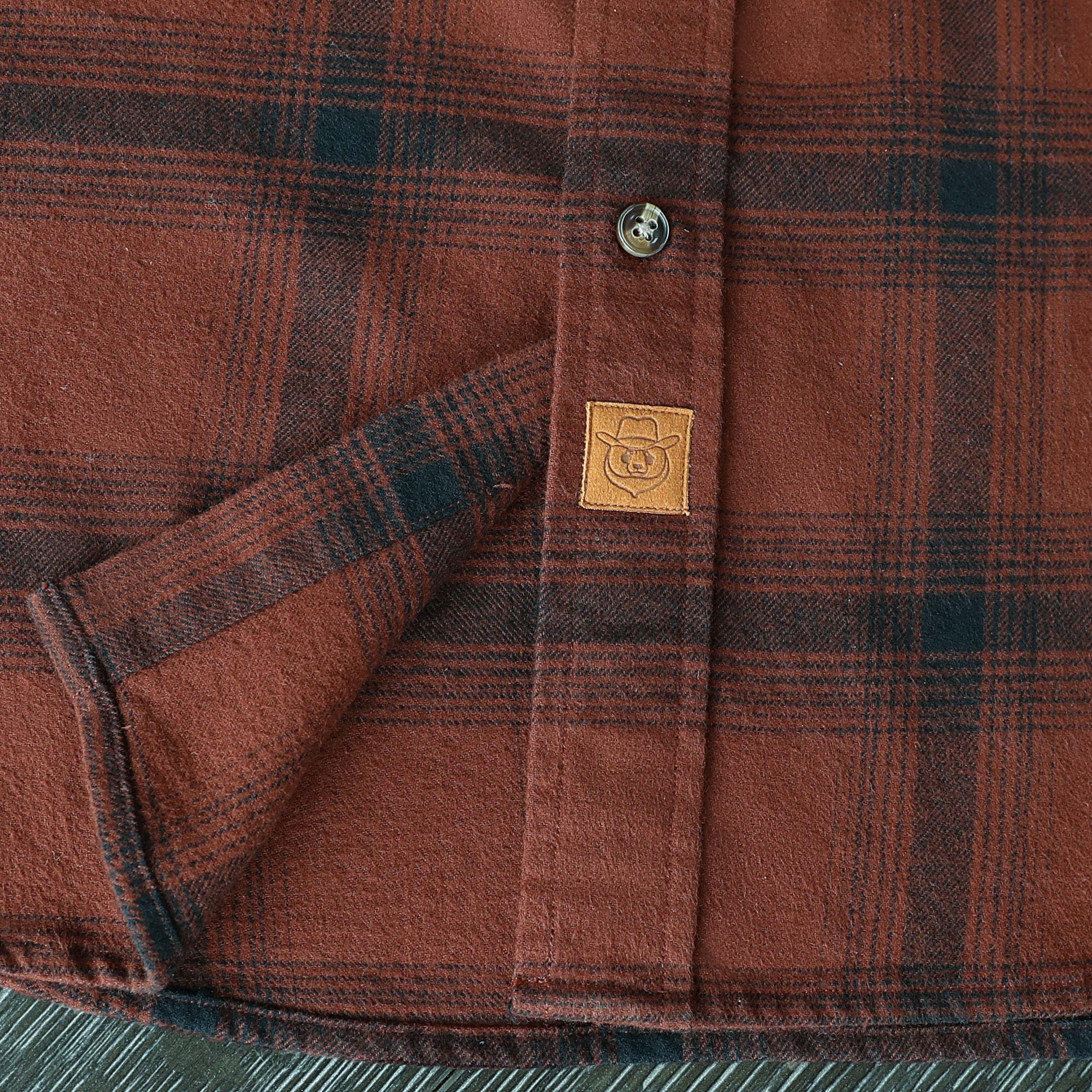 Dubinik? 6oz Mens Flannel Shirt Long Sleeve Button Down Plaid All Cotton Soft Brushed Flannel Shirt For Men Utility Casual Shirt #0030008