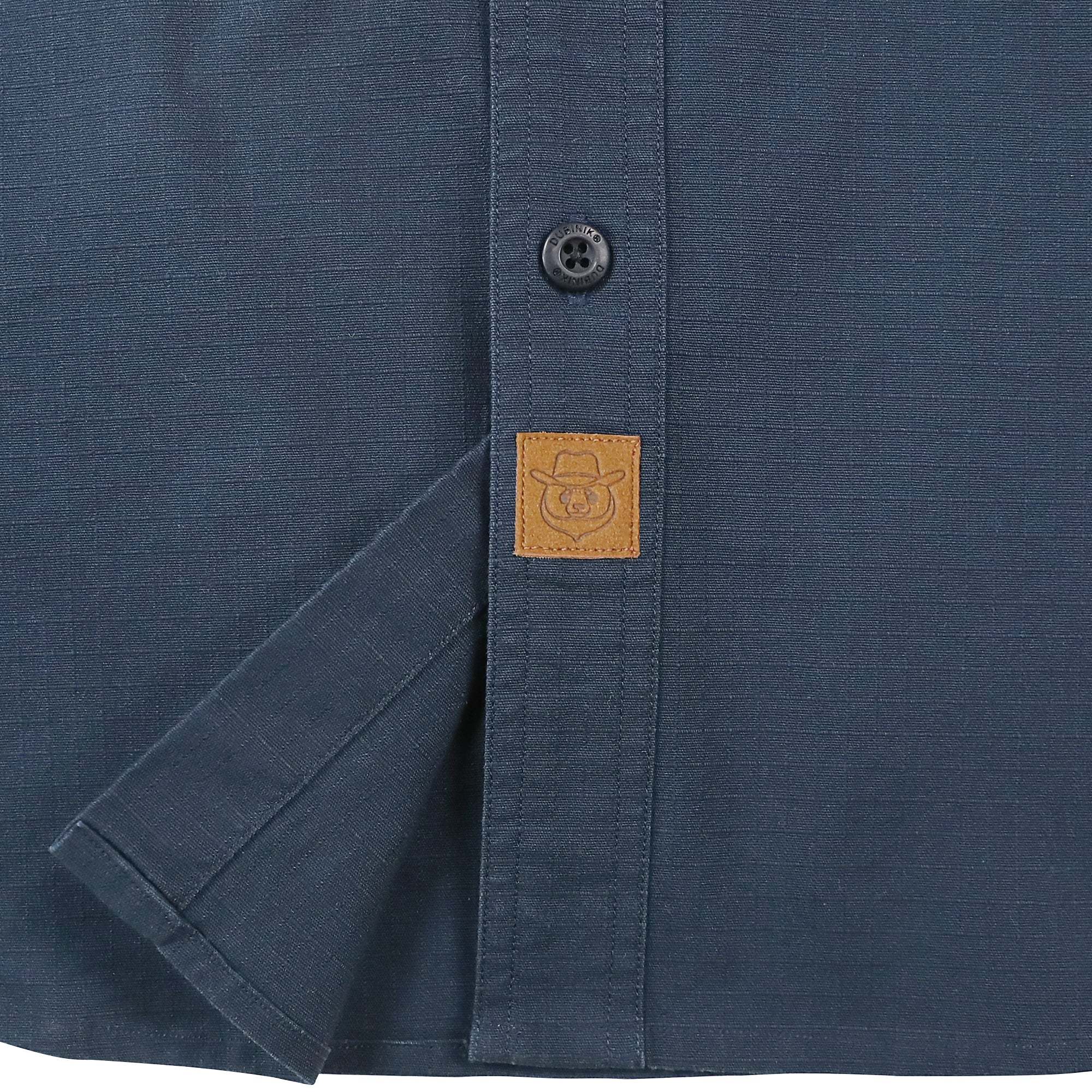 Dubinik? Mens Short Sleeve Button Down Shirts Two Pocket Vintage Mens Work Shirt Navy Blue Cotton Mens Shirts Casual with Stretch#0055007