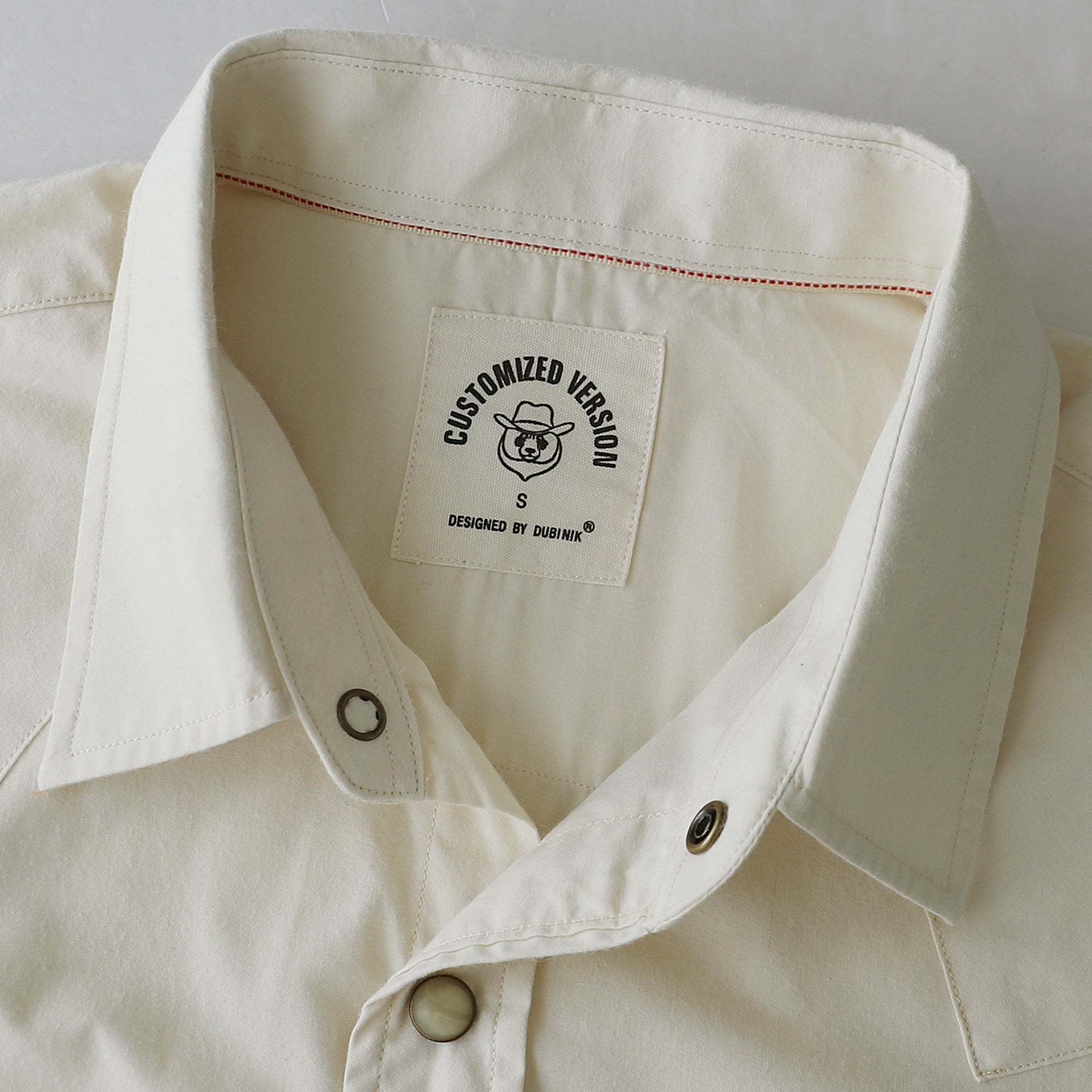 Dubinik? 4.1oz Pearl Snap Solid Beige Shirts For Men Long Sleeve Lightweight Casual Sawtooth Pocket Western Plaid Cowboy Cotton Vintage Work Shirt#48032