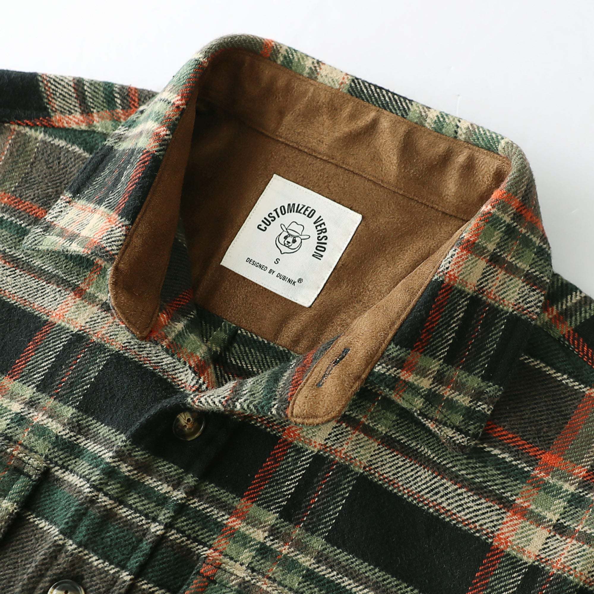 Dubinik? 10.8oz Ultra Heavyweight Mens Flannel Shirts Long Sleeve Casual Button Down Pocket Soft Warm Cotton Shirt#84009