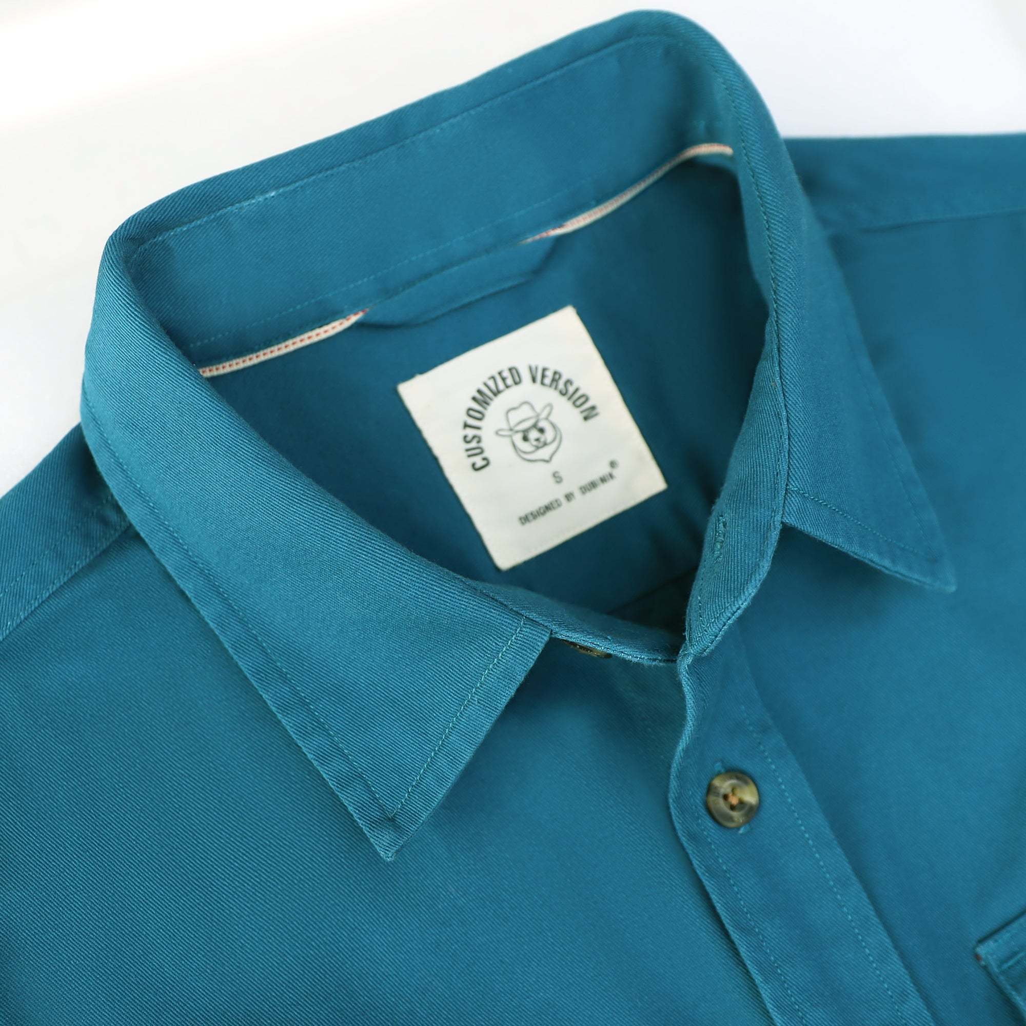 Dubinik? 7.2oz Men's Cotton Long Sleeve Button Down Shirt – Casual Two Pocket Work Shirt#10811