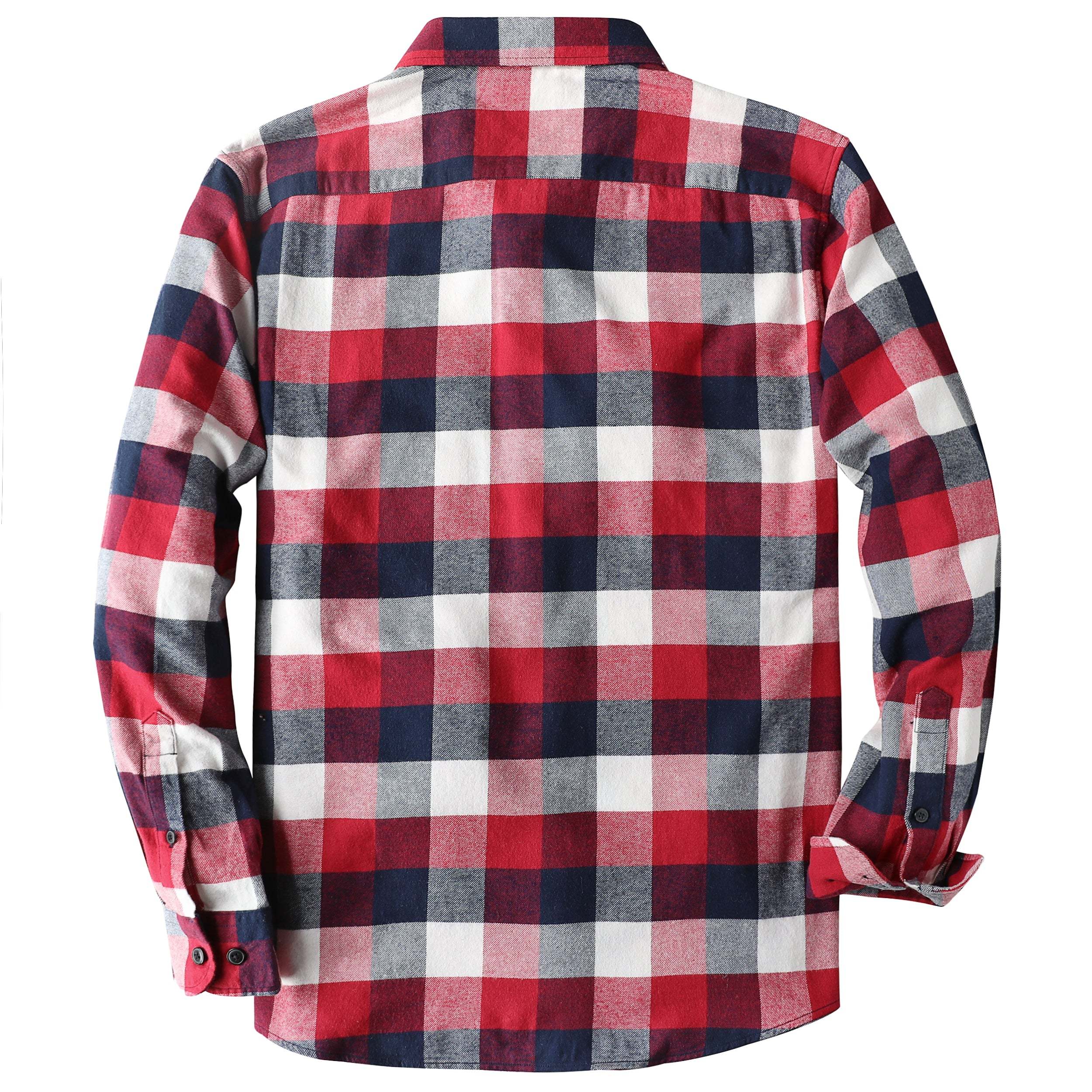 6oz Men's Plaid Flannel Long Sleeve Shirts #0347