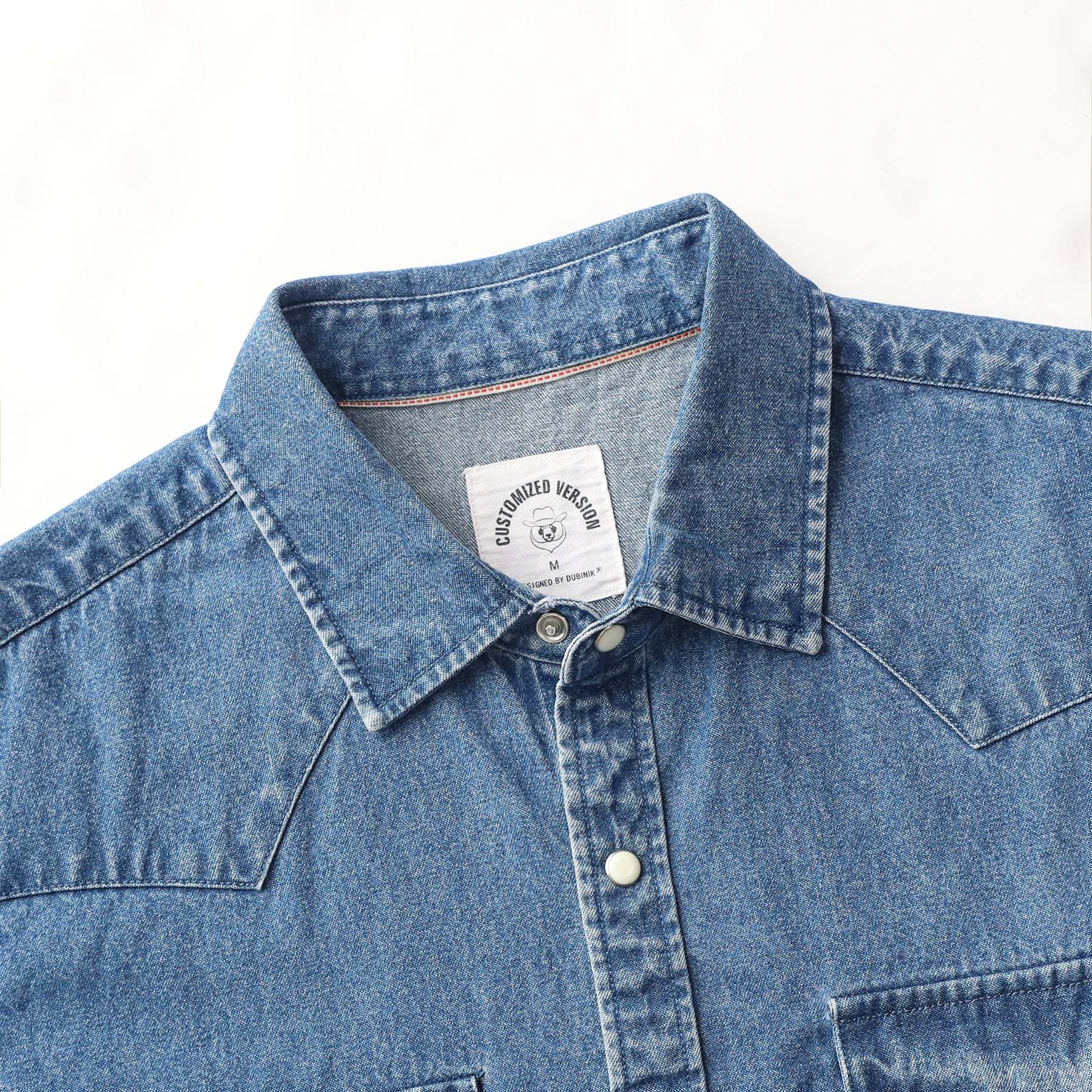 8.8oz Men's cotton long sleeve denim shirt #4601