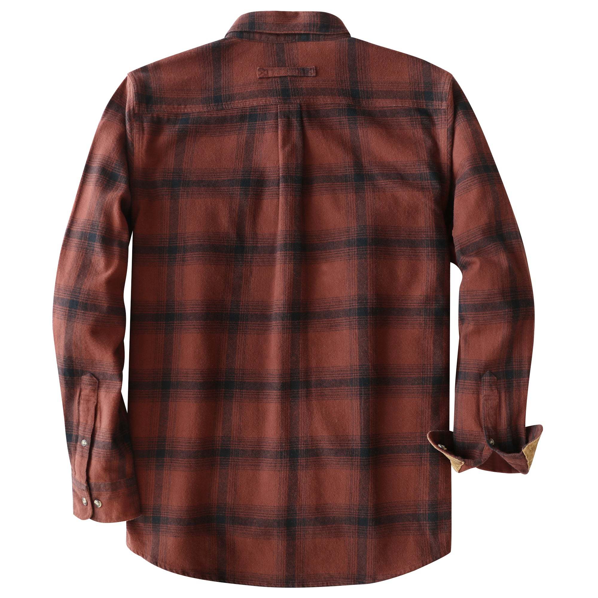 Dubinik? 6oz Mens Flannel Shirt Long Sleeve Button Down Plaid All Cotton Soft Brushed Flannel Shirt For Men Utility Casual Shirt #0030008