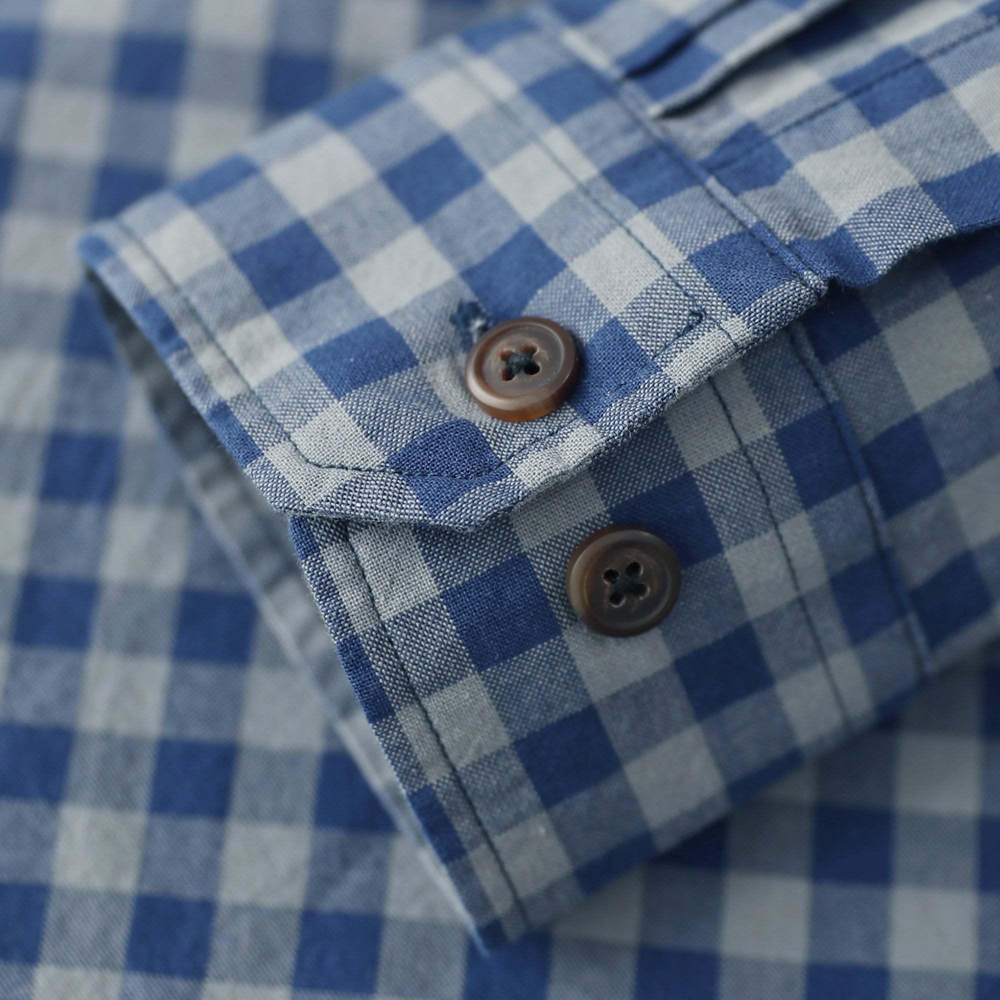 Dubinik? 4.6oz Mens Lightweight Pure Cotton Long Sleeve Button Down Plaid Shirt#101818