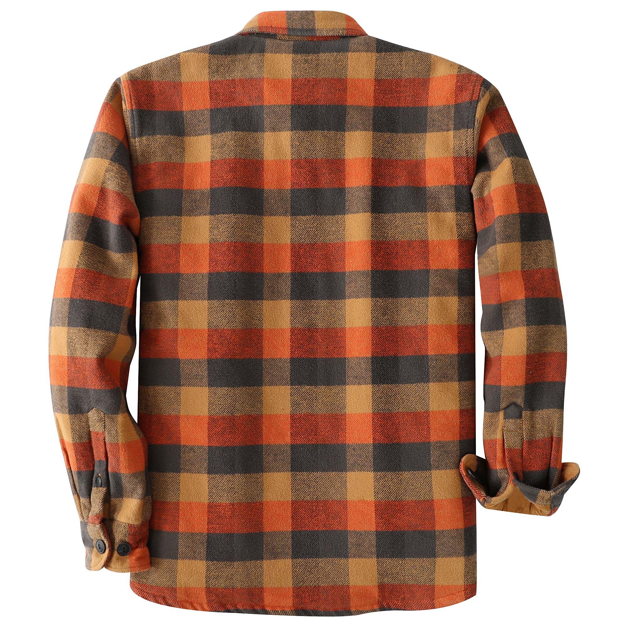 Dubinik? 10.8oz Mens Shacket Flannel Warm Lined Coats Lightweight Jacket Casual Plaid Flannel Shirt For Men Long Sleeve Button Down#0182011