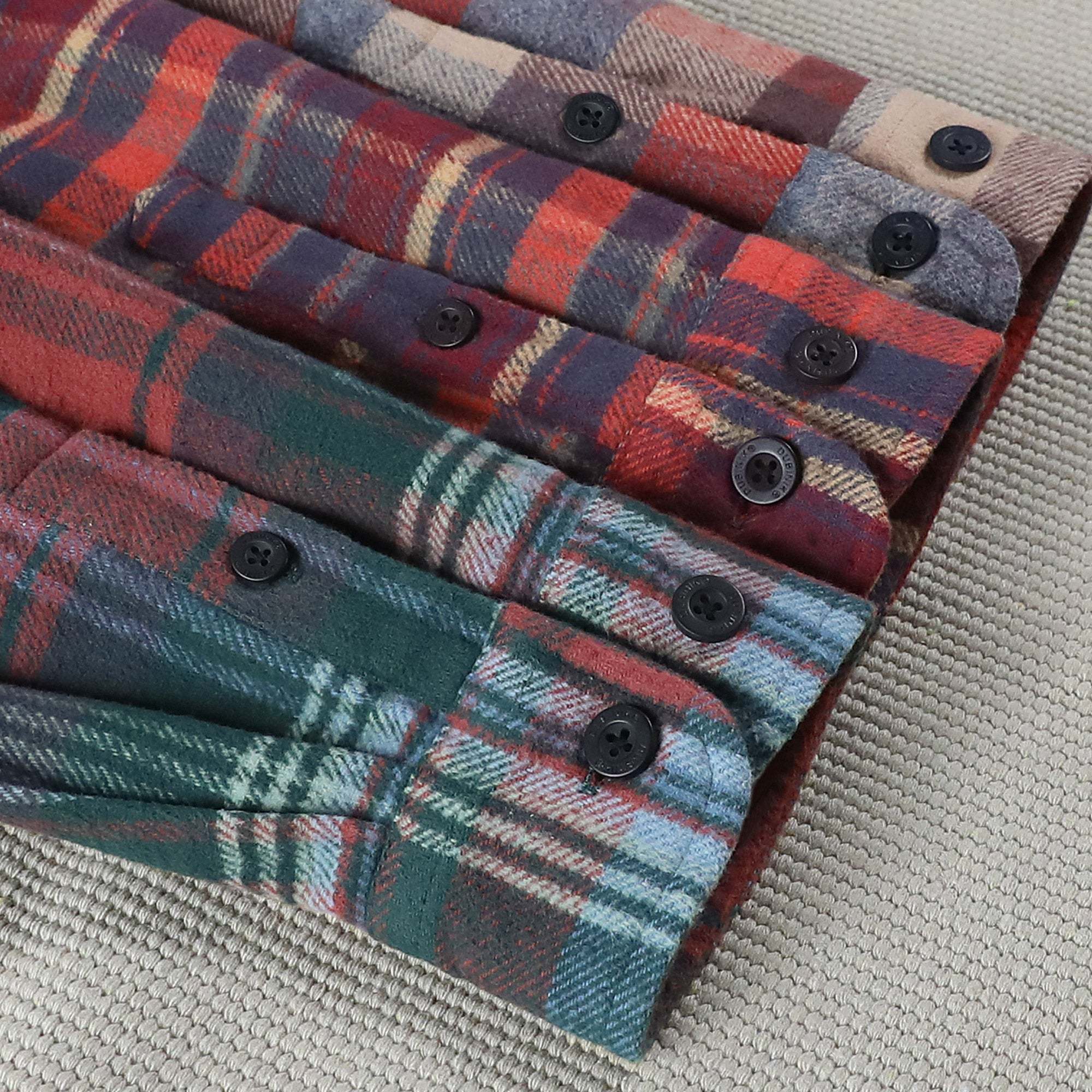 Dubinik? 10.8oz Ultra Heavyweight Flannel Shirt for Men Long Sleeve Mens Plaid Button Down Shirts for Men Vintage 100% Cotton#0081011