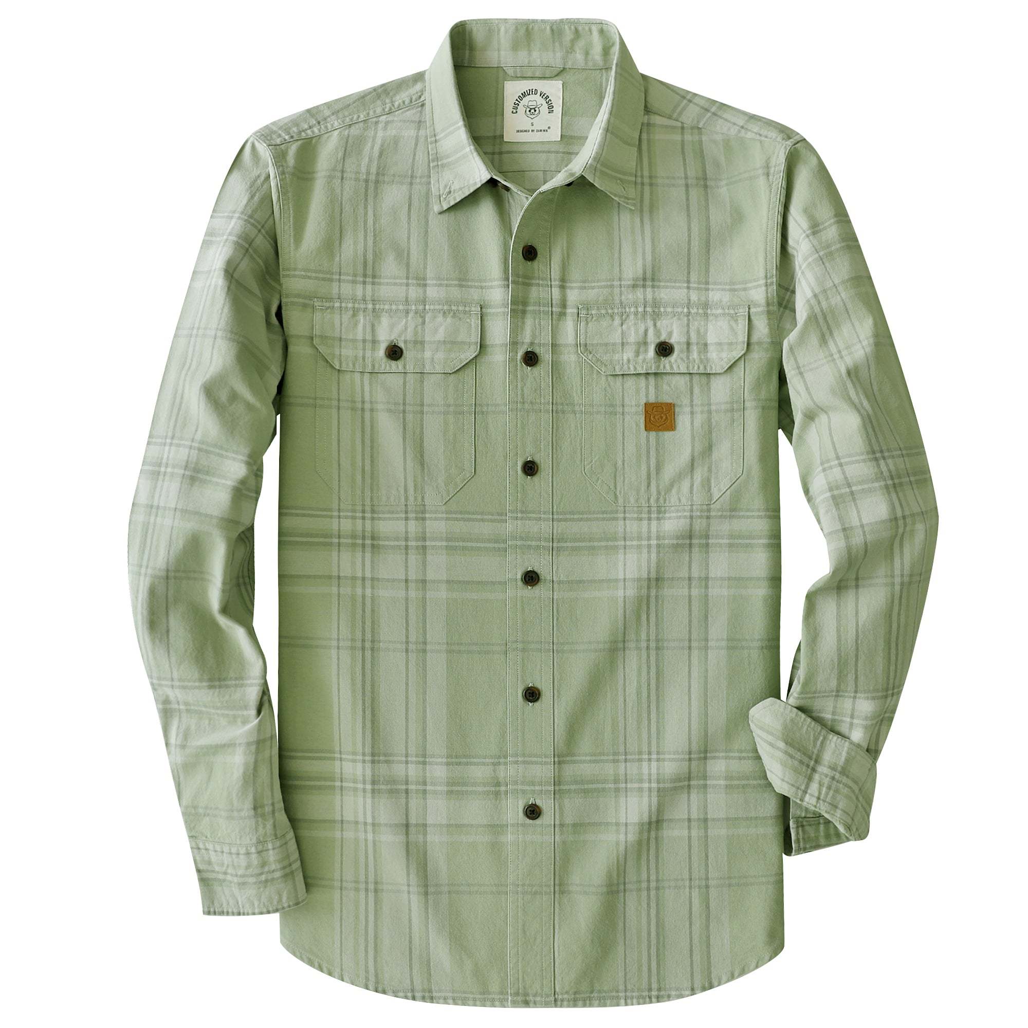 Dubinik? 4.6oz Mens Lightweight Pure Cotton Long Sleeve Button Down Plaid Shirt#10182