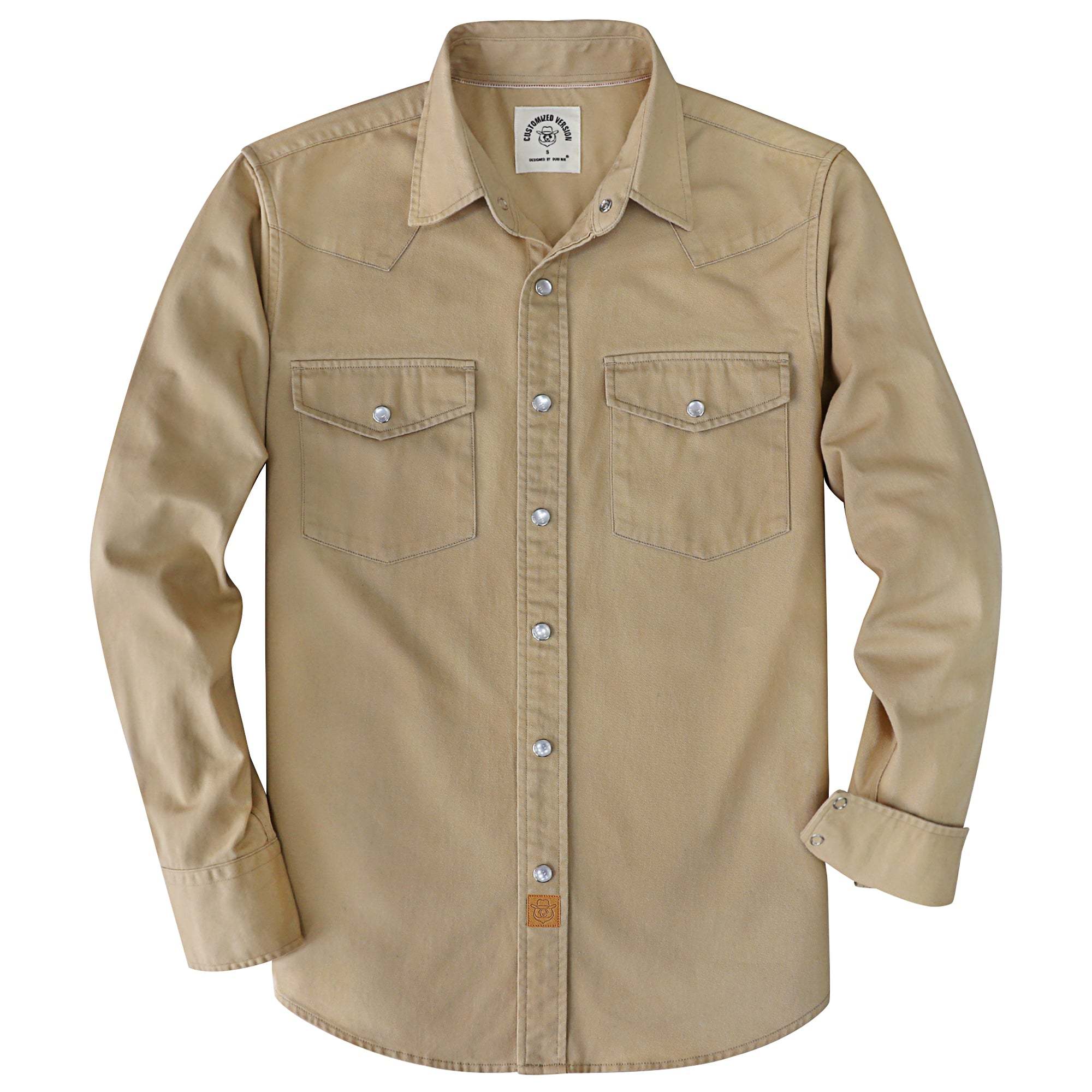 Dubinik? 7.2oz Men's Western Cowboy Pearl Snap Long Sleeve Work Shirt#10605