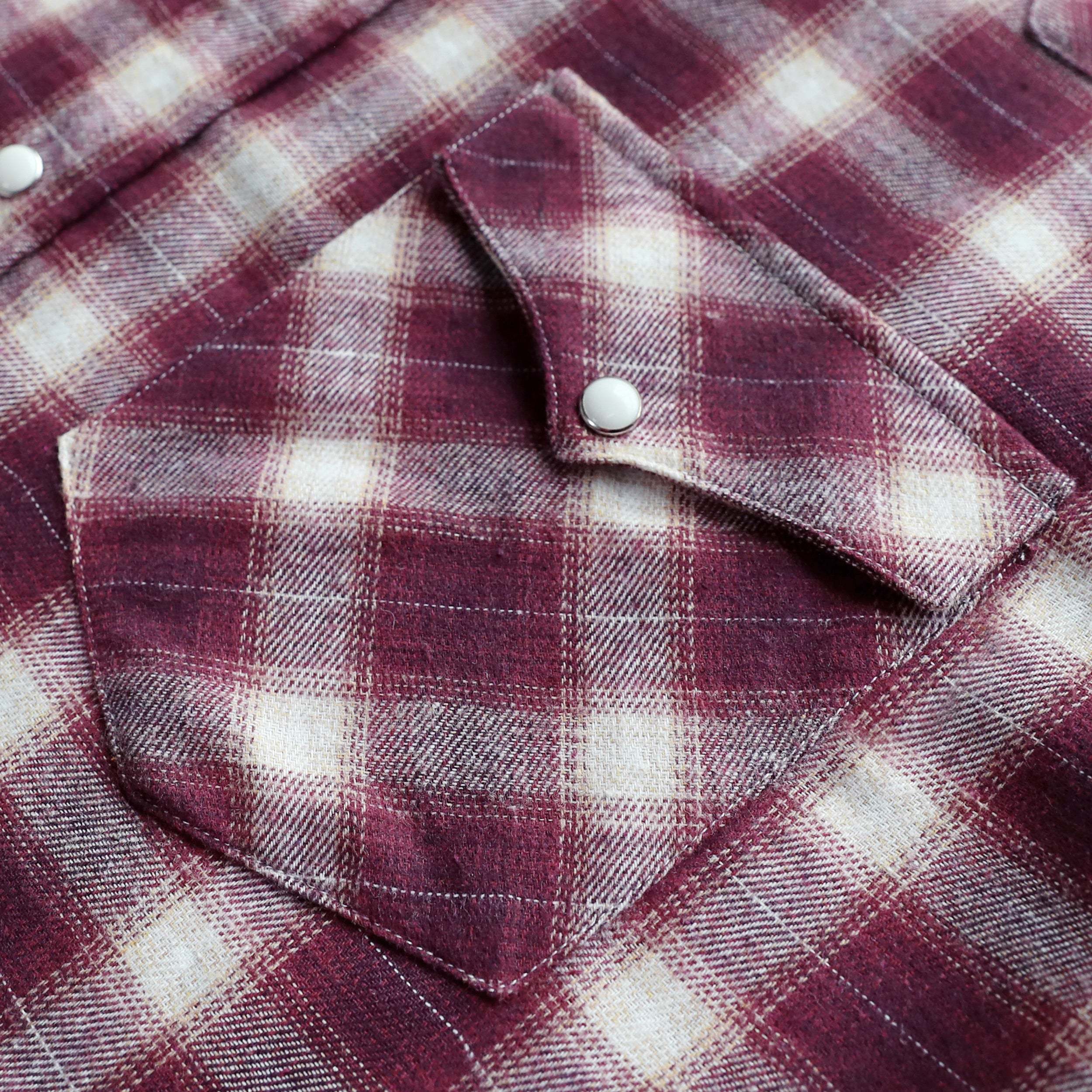 6oz Mens Flannel Long Sleeve Pearl Snap Buttons Western Cowboy Vintage Casual Shirts #2818