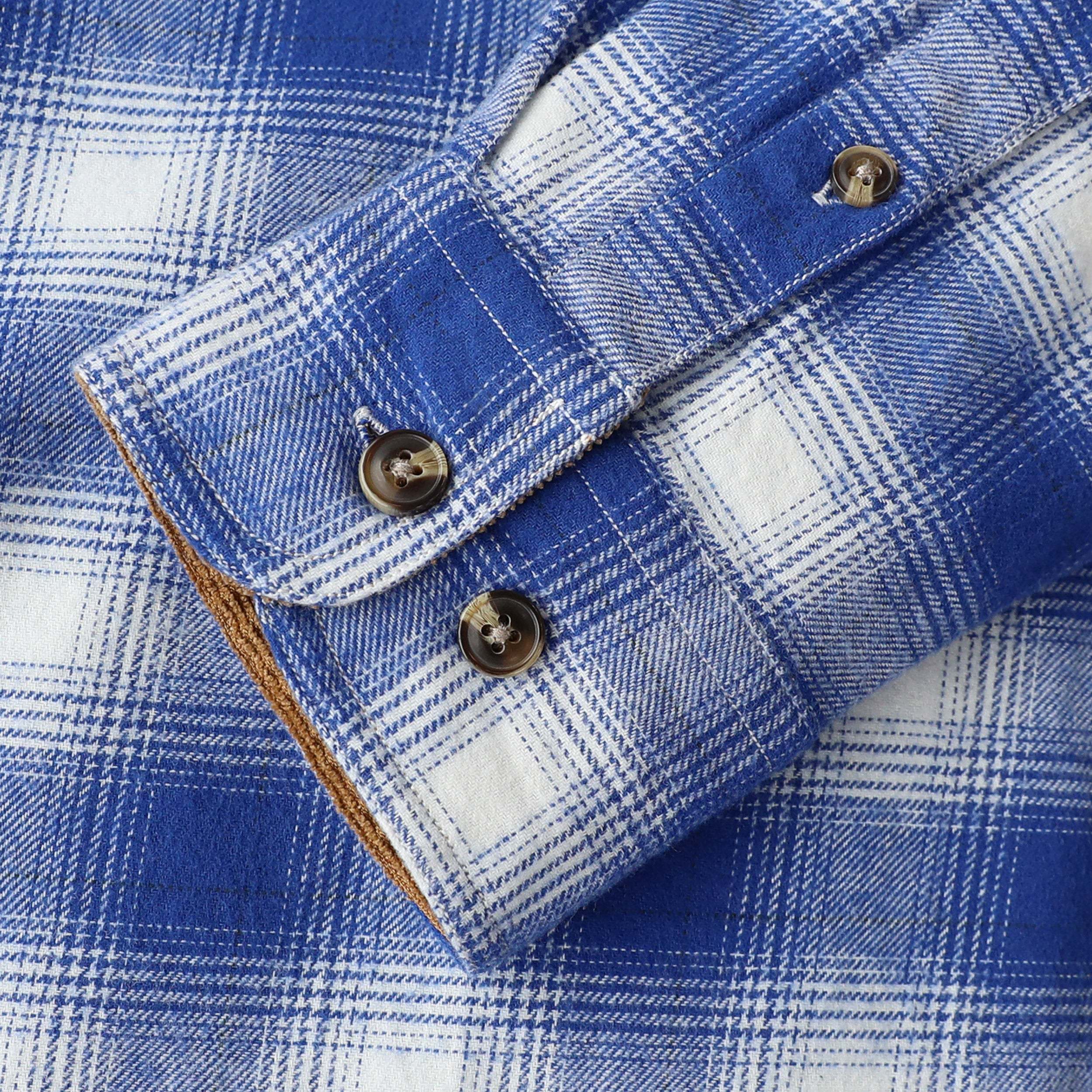 Dubinik? 6oz Mens Flannel Shirt Long Sleeve Button Down Plaid All Cotton Soft Brushed Flannel Shirt For Men Utility Casual Shirt #0030017