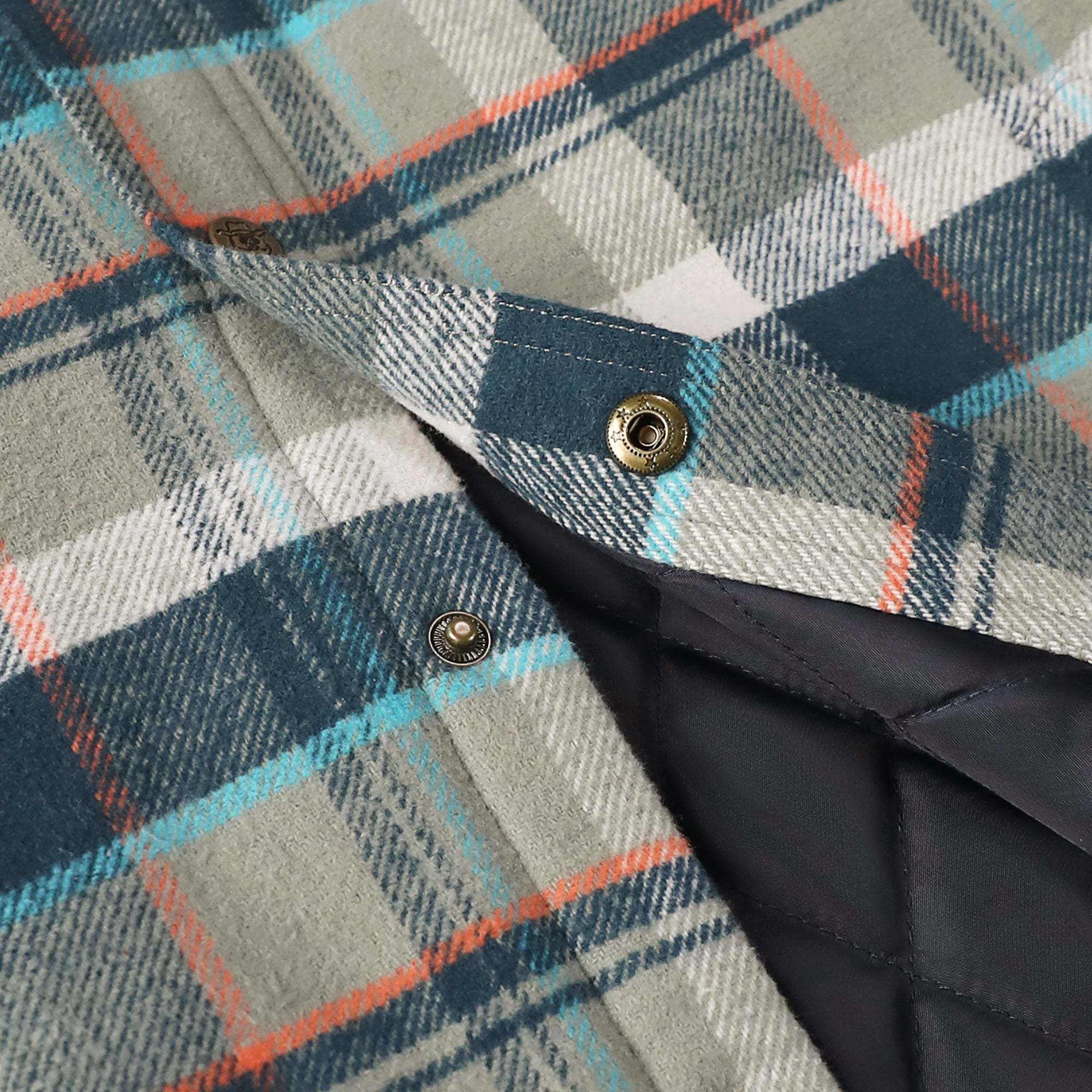 Dubinik? 10.8oz Men’s Overshirt Shacket – Cozy Warm-Lined Plaid Flannel, Lightweight Casual Button-Down Long Sleeve Jacket #0181012