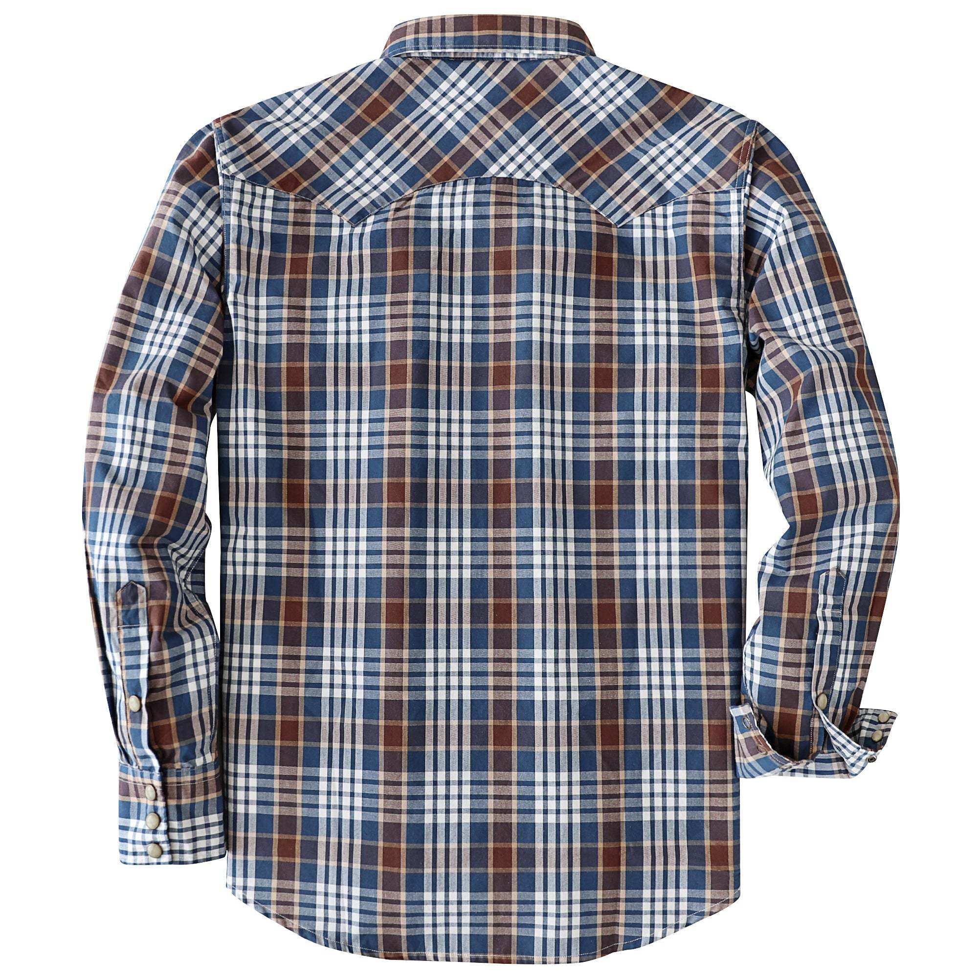Dubinik? 4.1oz Pearl Snap Shirts For Men Long Sleeve Lightweight Casual Sawtooth Pocket Western Plaid Cowboy Cotton Vintage Work Shirt#48027