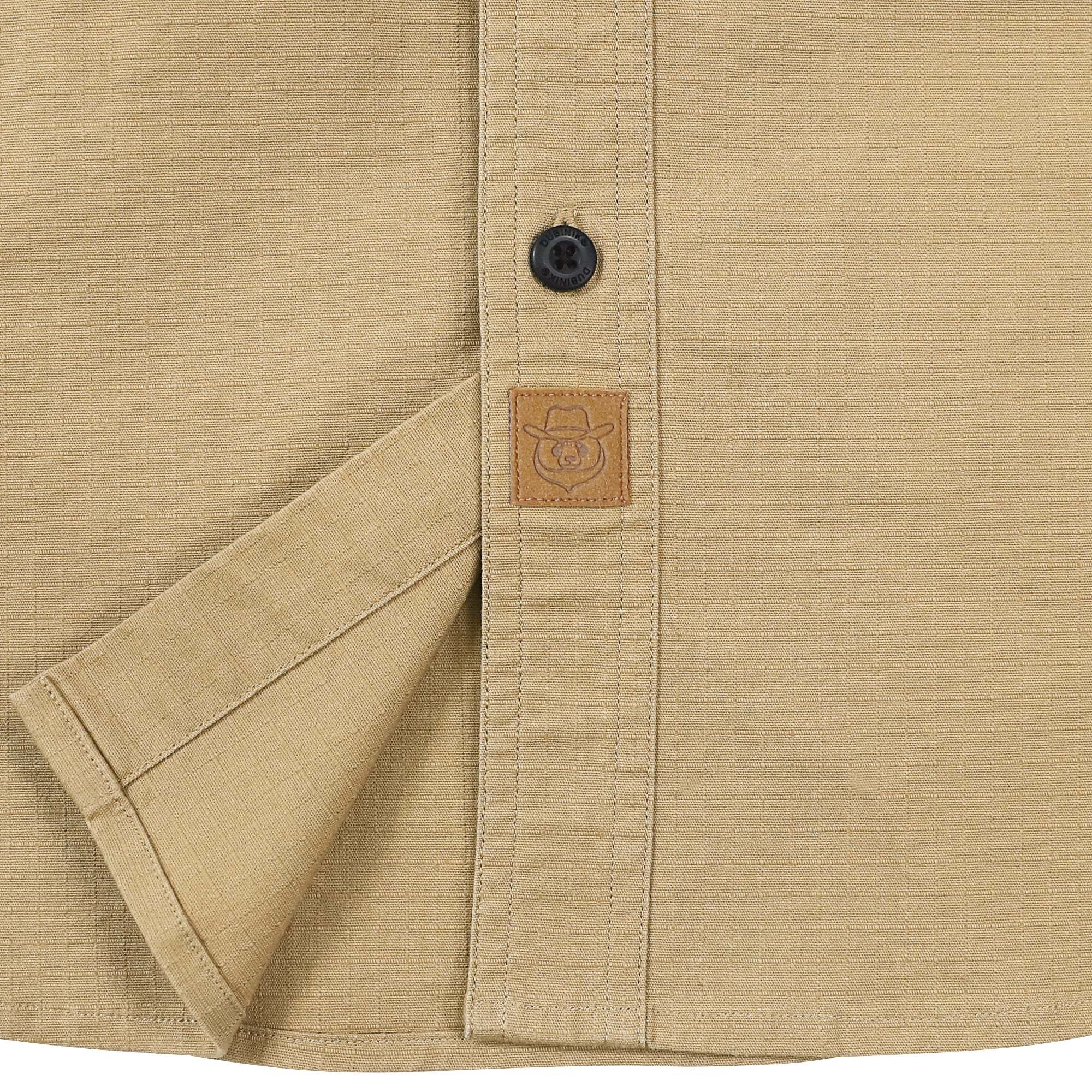 Dubinik? 6.5oz Mens Button Up Shirts Long Sleeve Casual Khaki Solid Shirts for Men Two Pocket Regular Fit Comfortable with Stretch Shirt#0056002