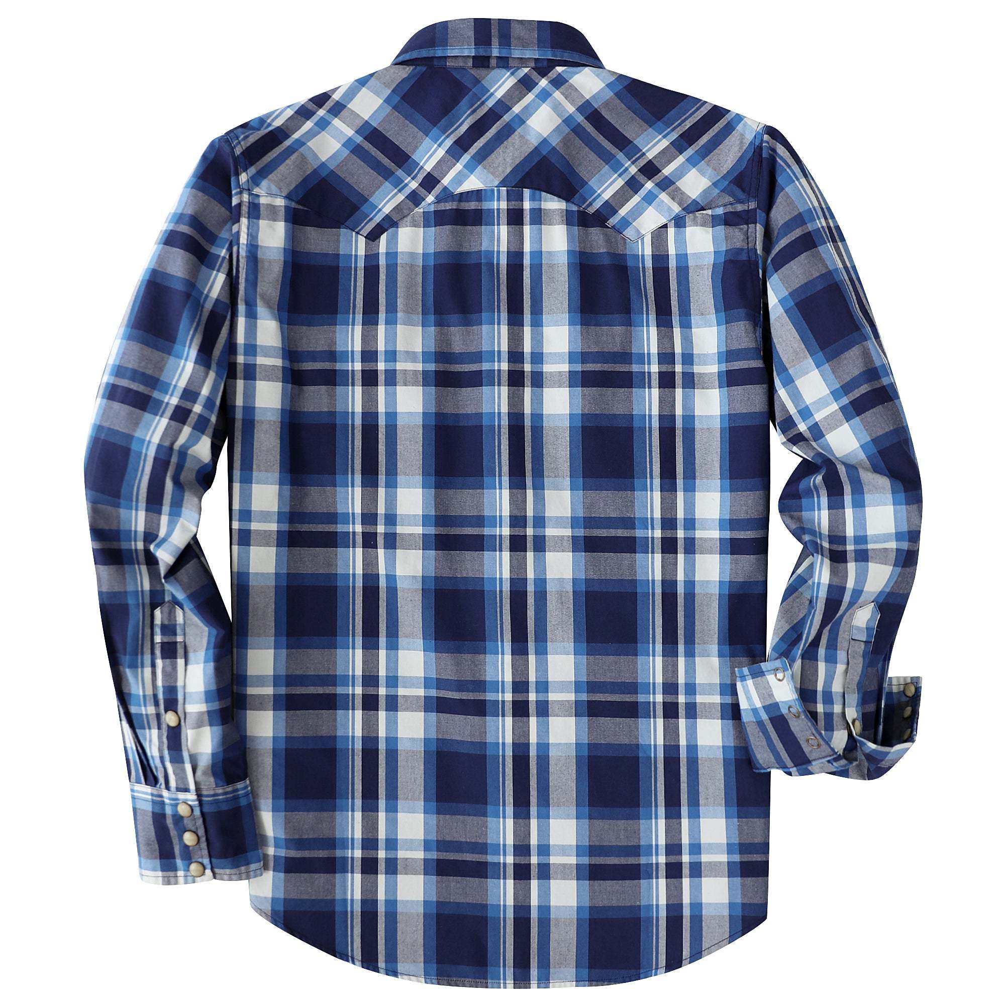 Dubinik? 4.1oz Pearl Snap Shirts For Men Long Sleeve Lightweight Casual Sawtooth Pocket Western Plaid Cowboy Cotton Vintage Work Shirt#48003